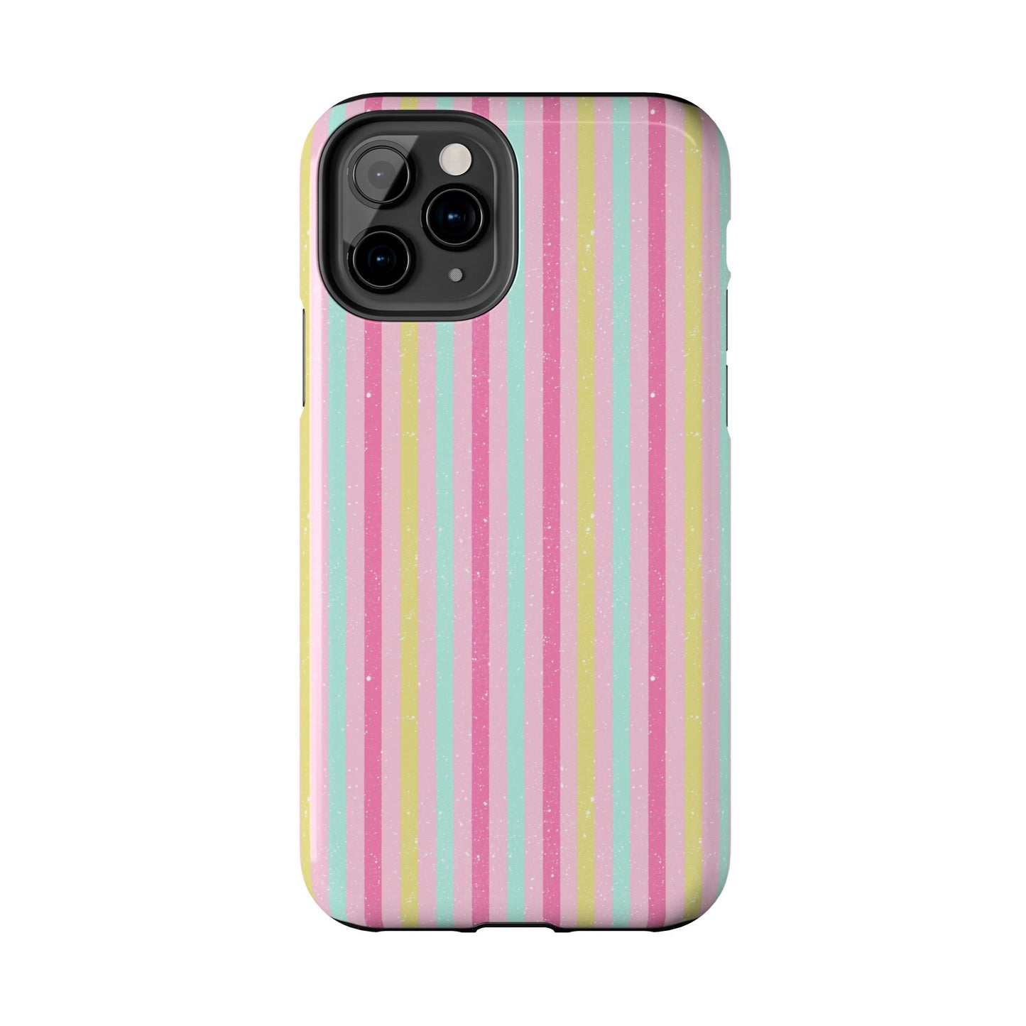 Pastel Stripes on Pink Tough Phone Cases