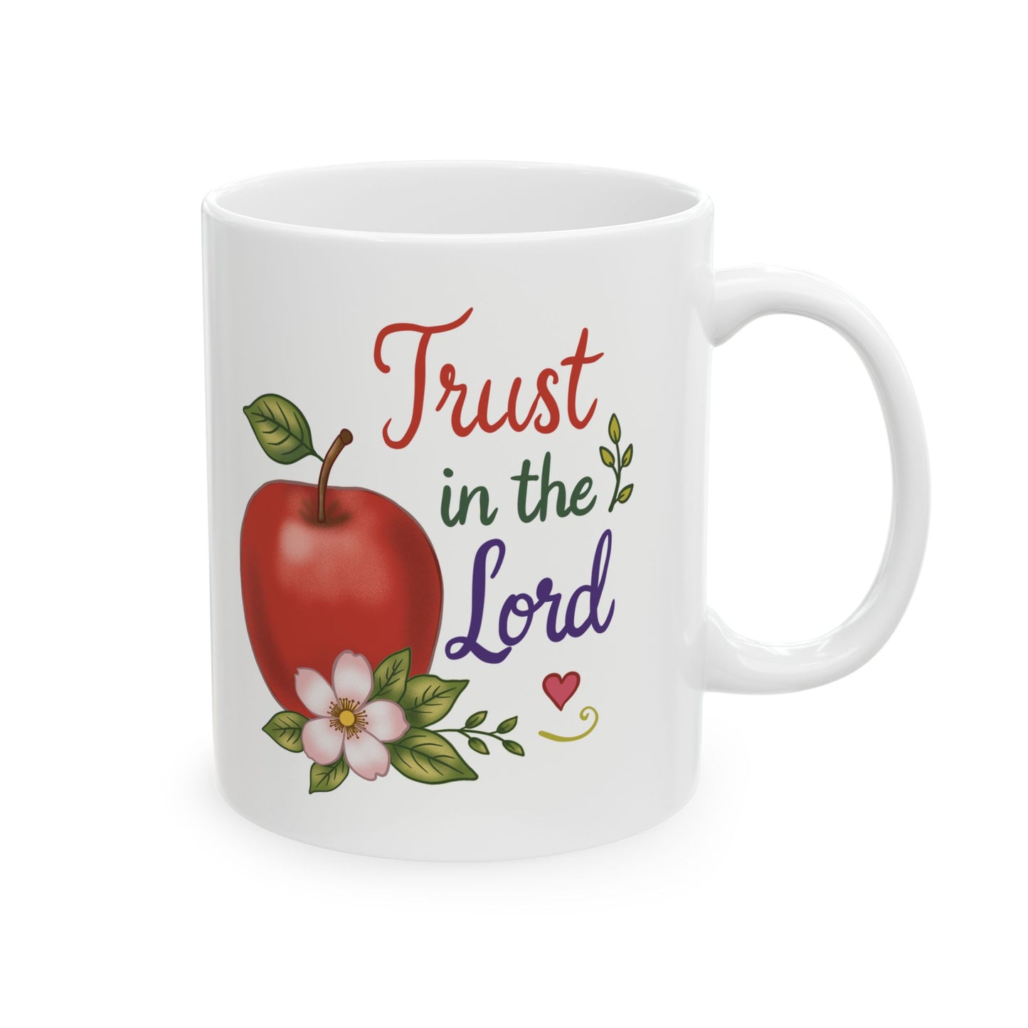 Trust in the Lord Ceramic Mug — Botanical Coffee Tea Cup (11oz & 15oz)