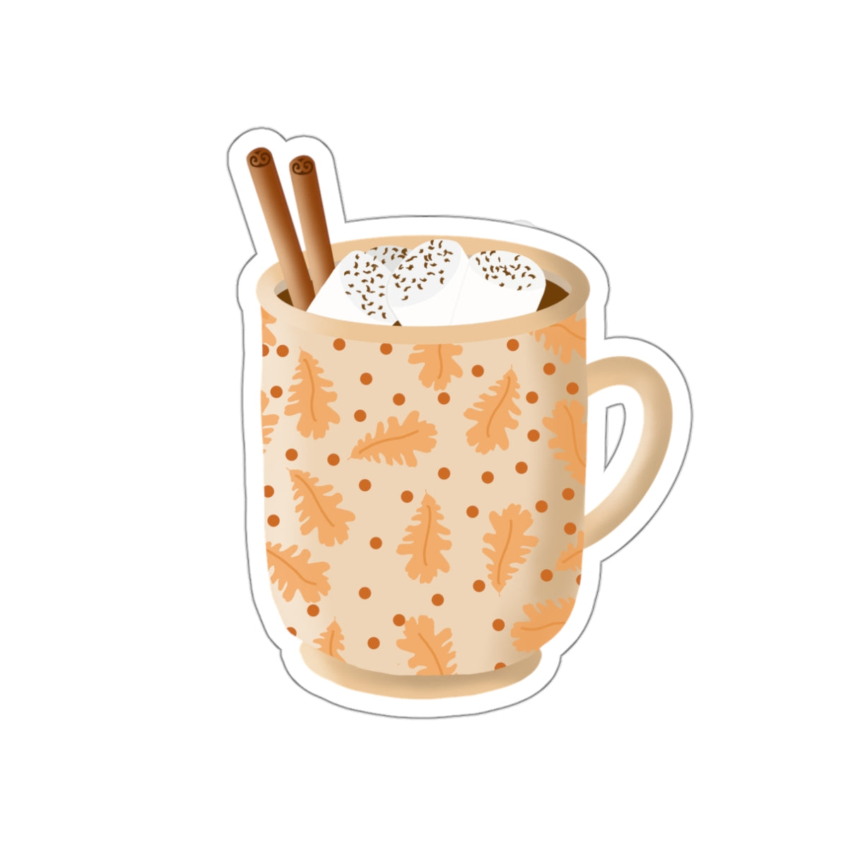 Hot Cocoa Cozy Mug Die Cut Sticker