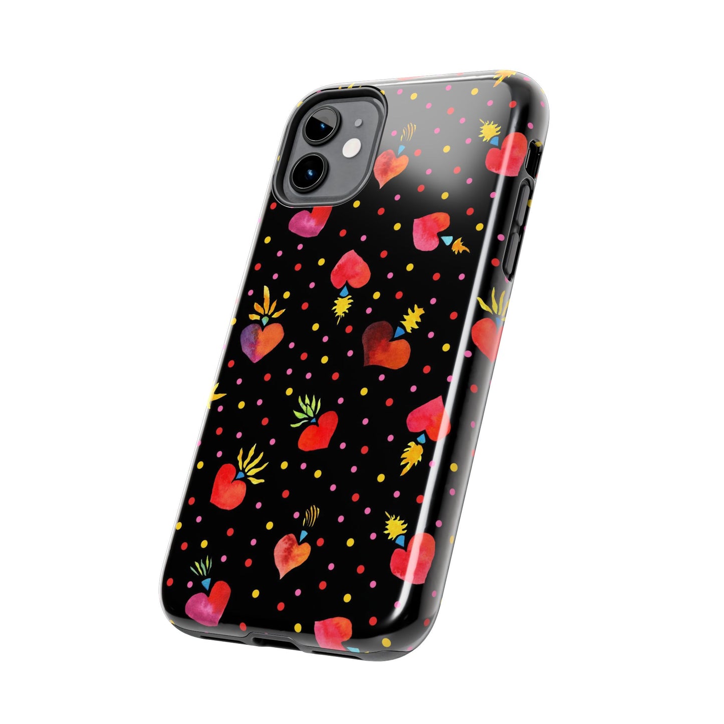 Frida Flaming Hearts Tough Phone Cases