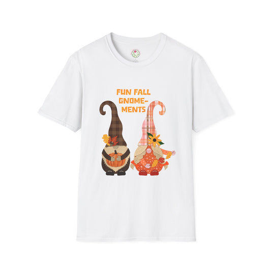 Fun Fall Gnome-ments Collage Softstyle T-Shirt