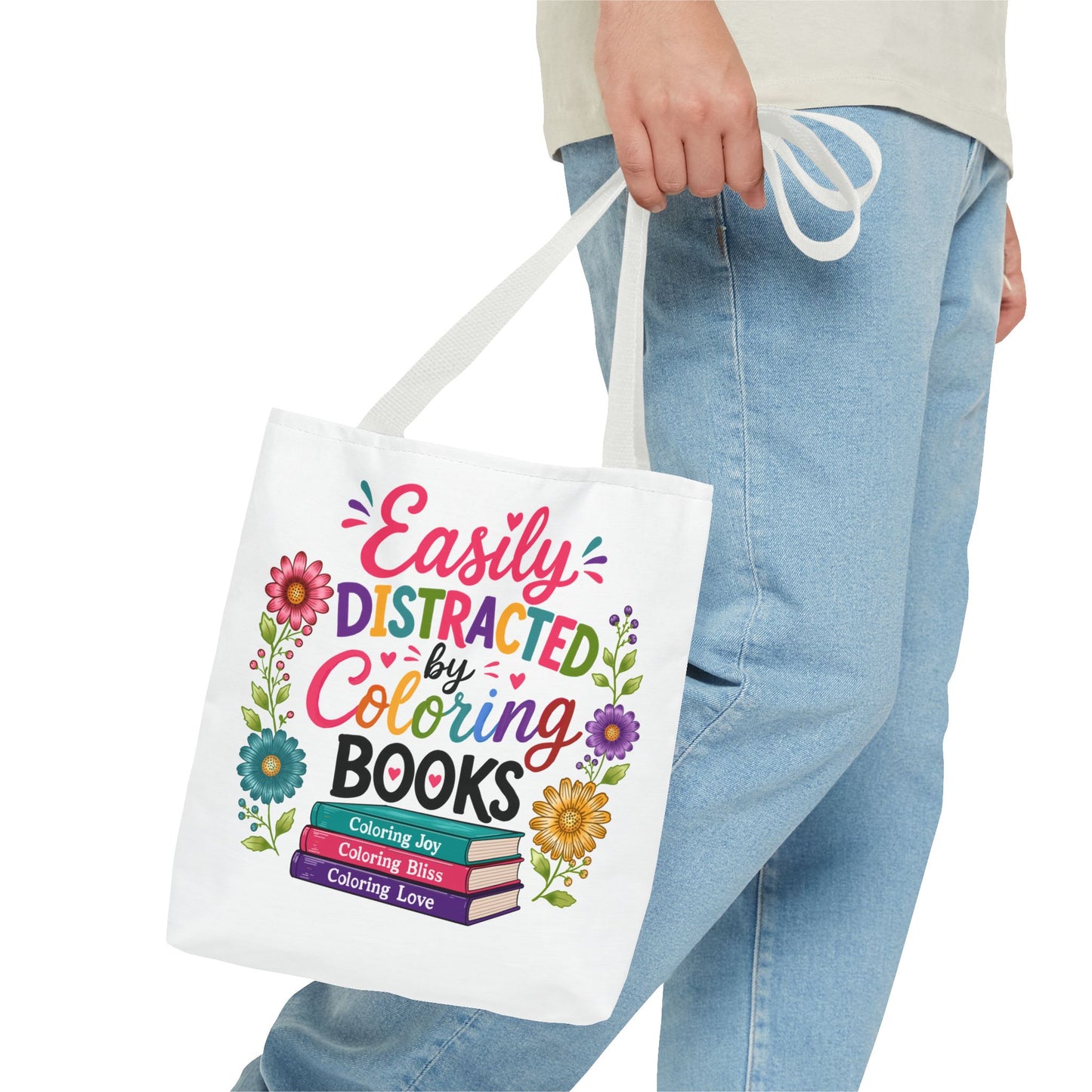 Easily Distracted by Coloring Books Tote Bag