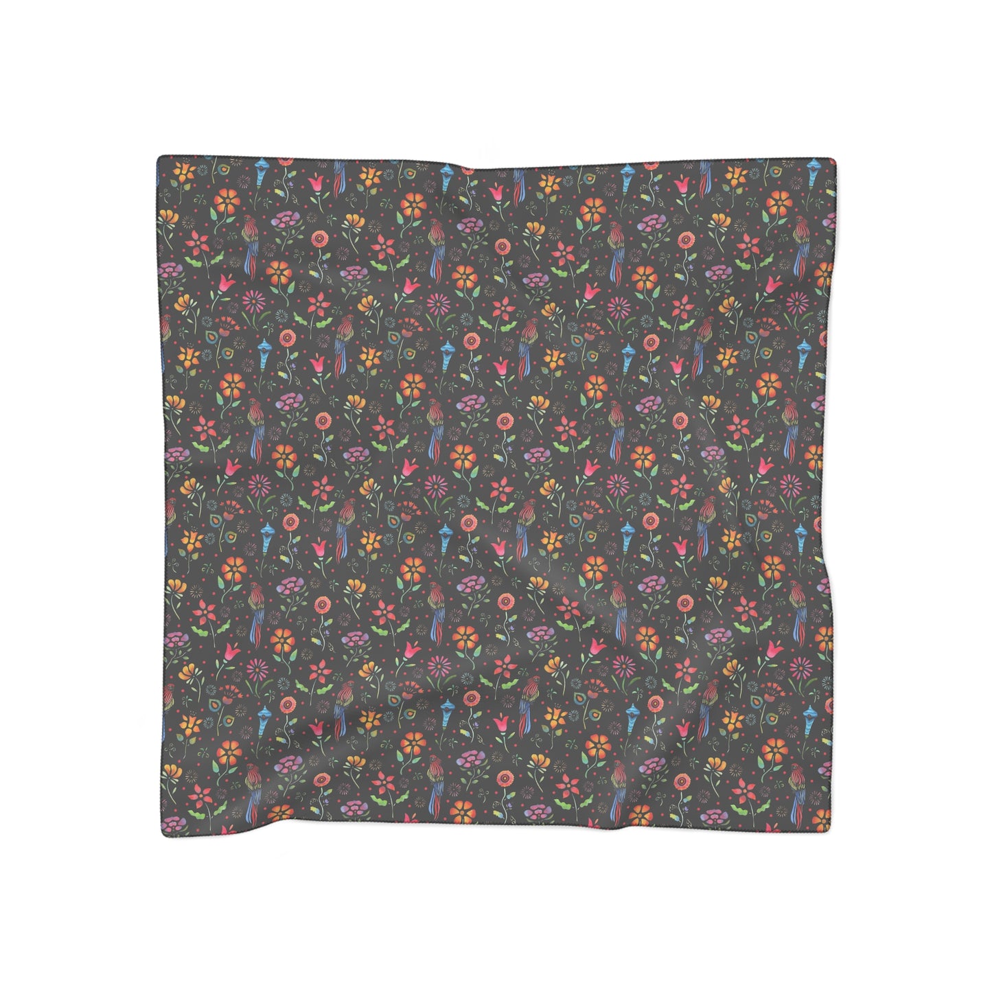 Frida Flowers Poly Scarf