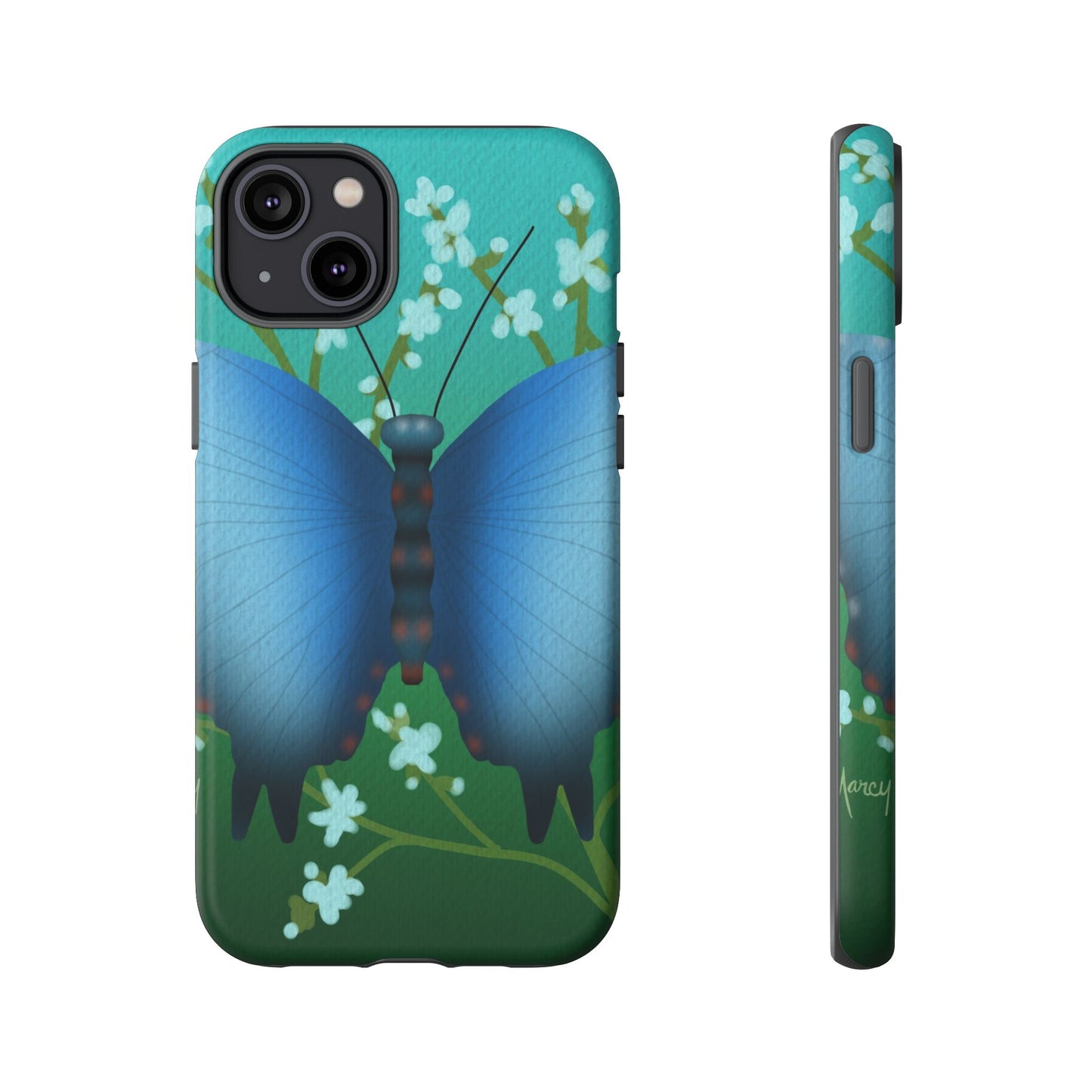 Blue Butterfly Tough Phone Case