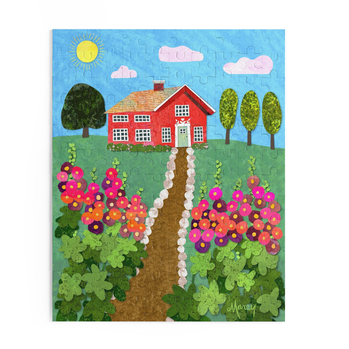 Red Swedish House (Falourod Stuga) Puzzle (120, 252, 500-Piece)