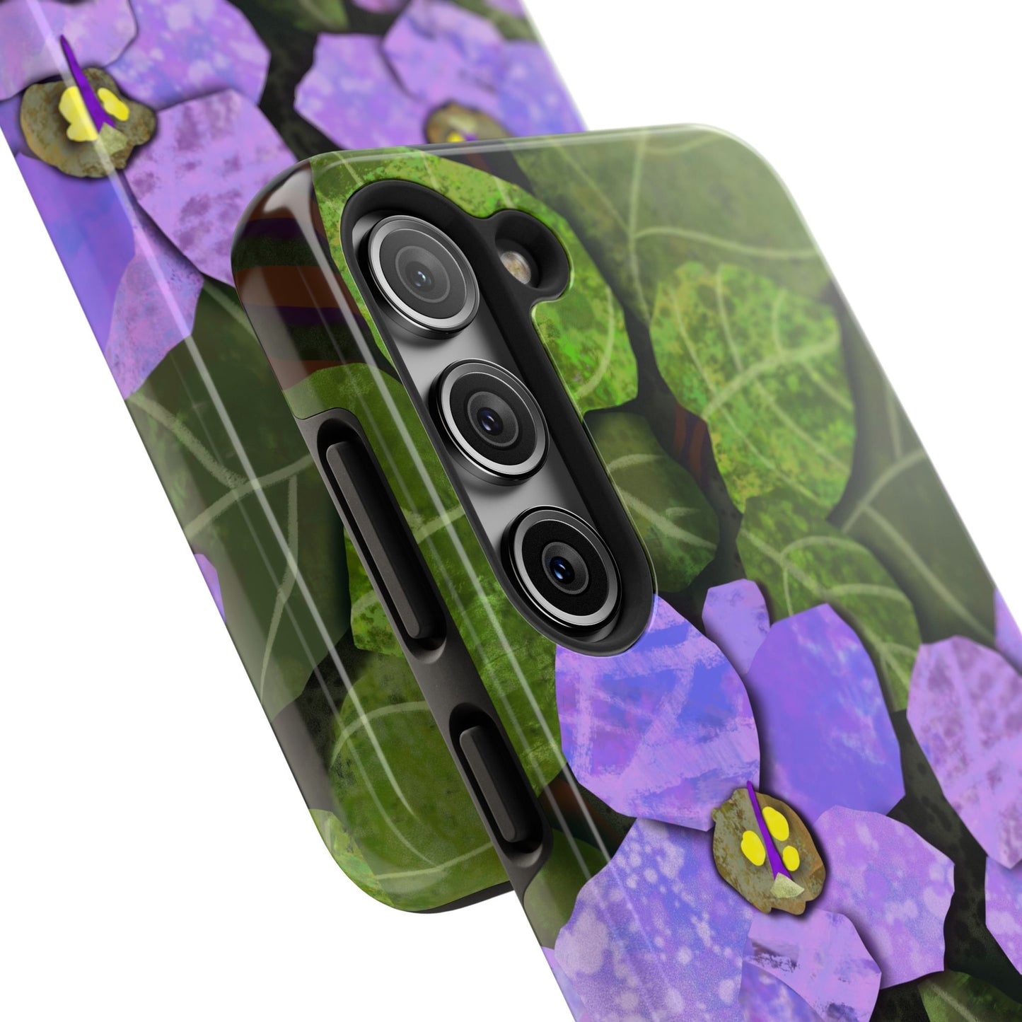 African Violets Collage Art Tough Phone Cases