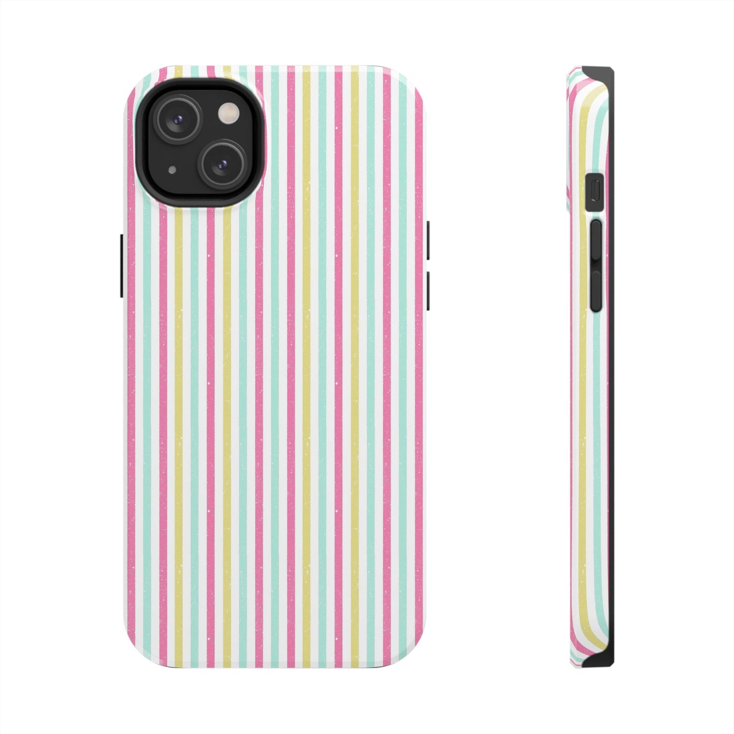 Pastel Stripes on White Tough Phone Cases