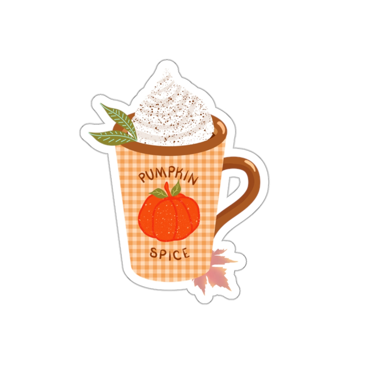 Pumpkin Spice Latte Cozy Mug Die Cut Sticker