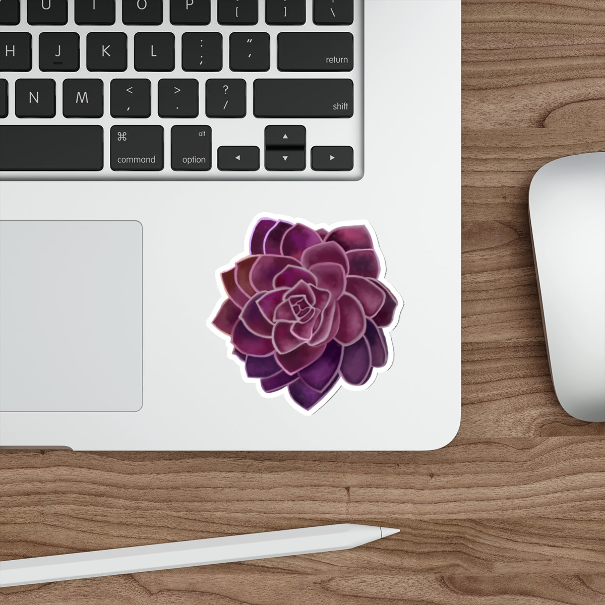 Succulent of the Month, February, Die-Cut Sticker, Echeveria Succulent, Purple