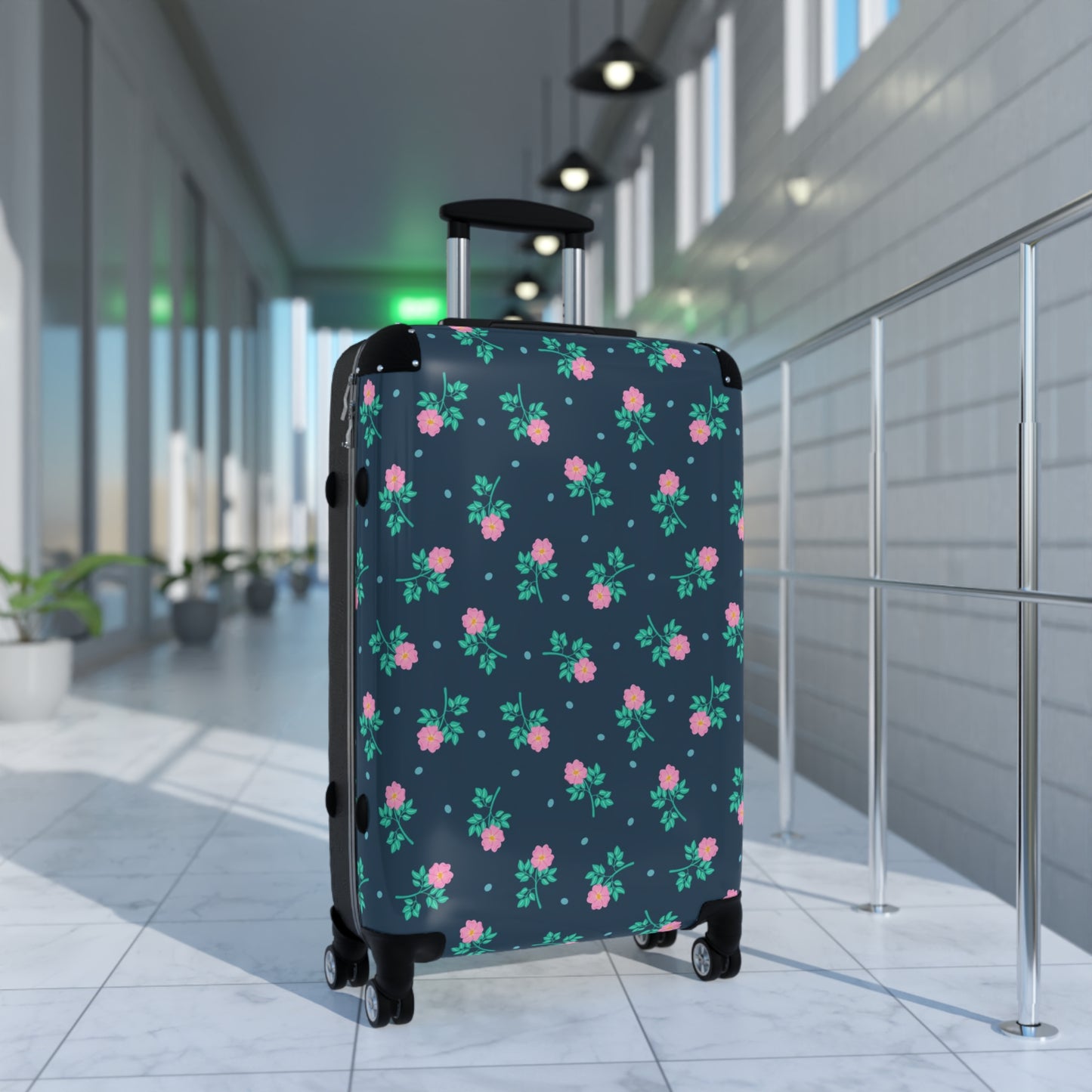 Wild Roses Chintz Hardside Spinner Suitcase