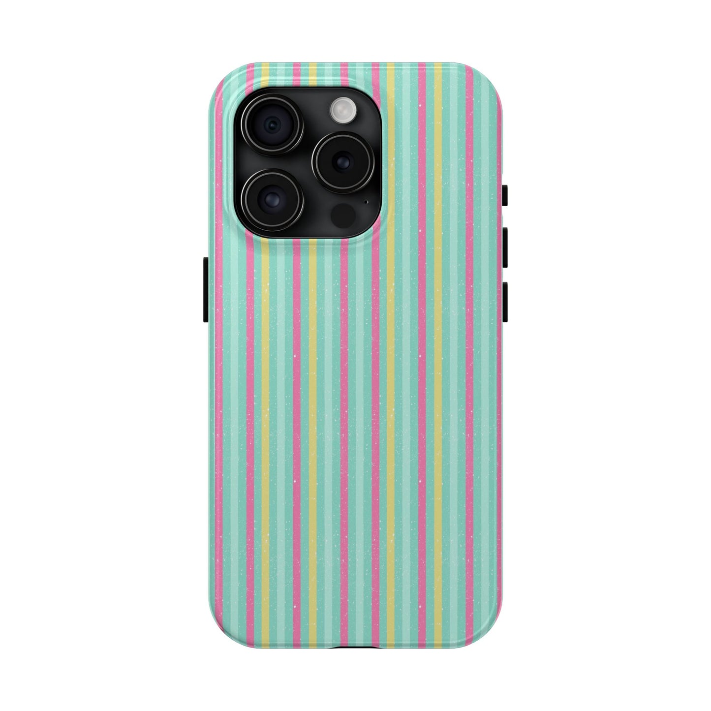 Pastel Stripes on Turquoise Tough Phone Cases