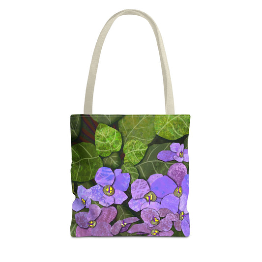 African Violets Collage Tote Bag