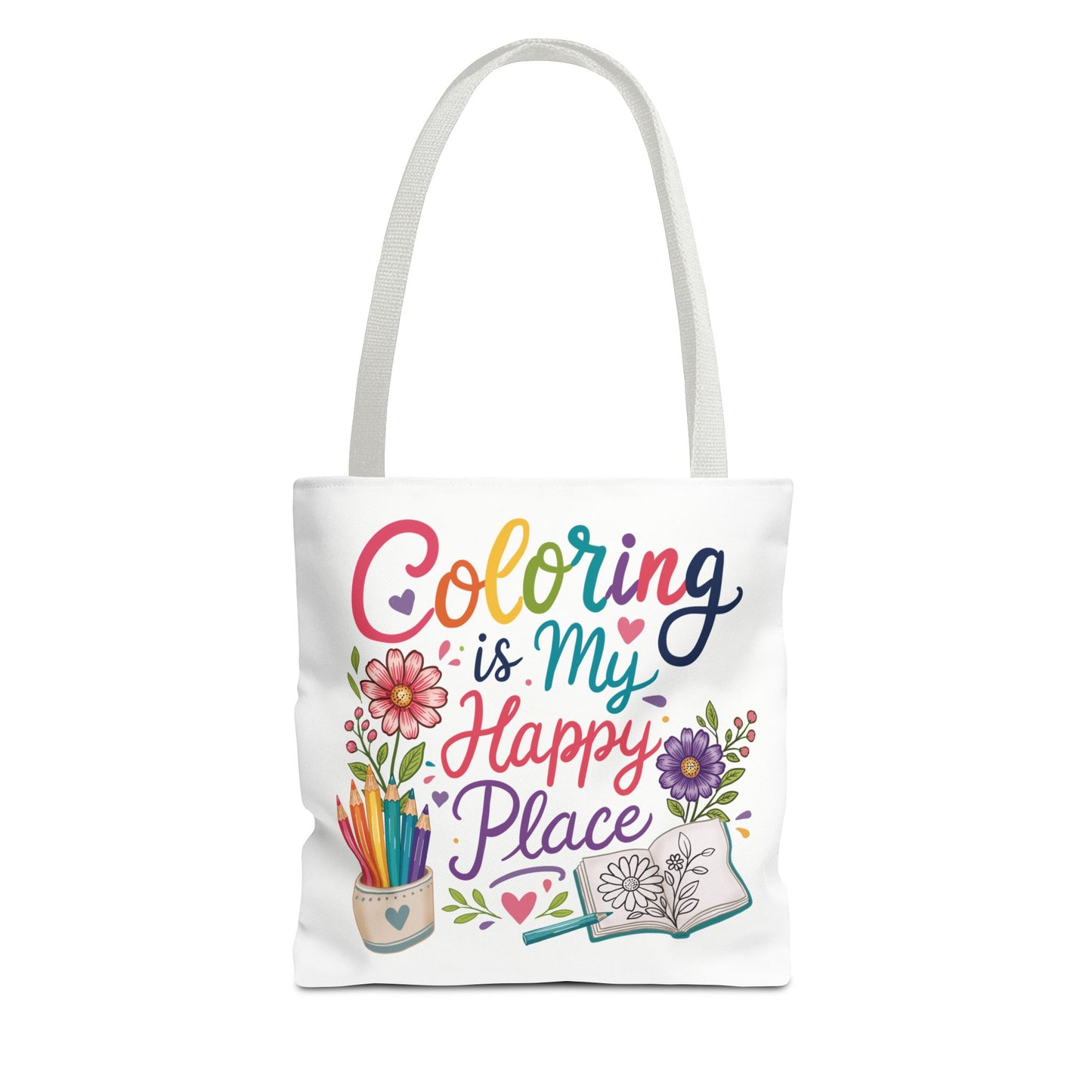 Coloring is My Happy Place Tote Bag