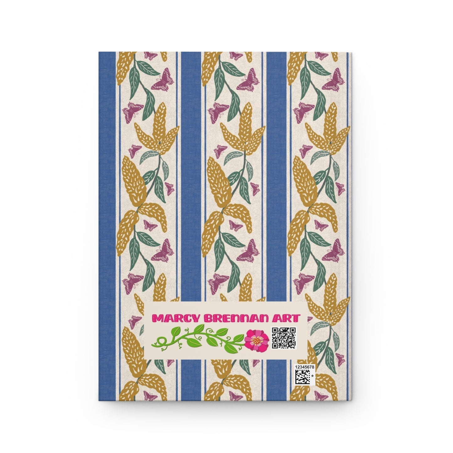 Goldenrod and Butterflies with Quote Hardcover Journal