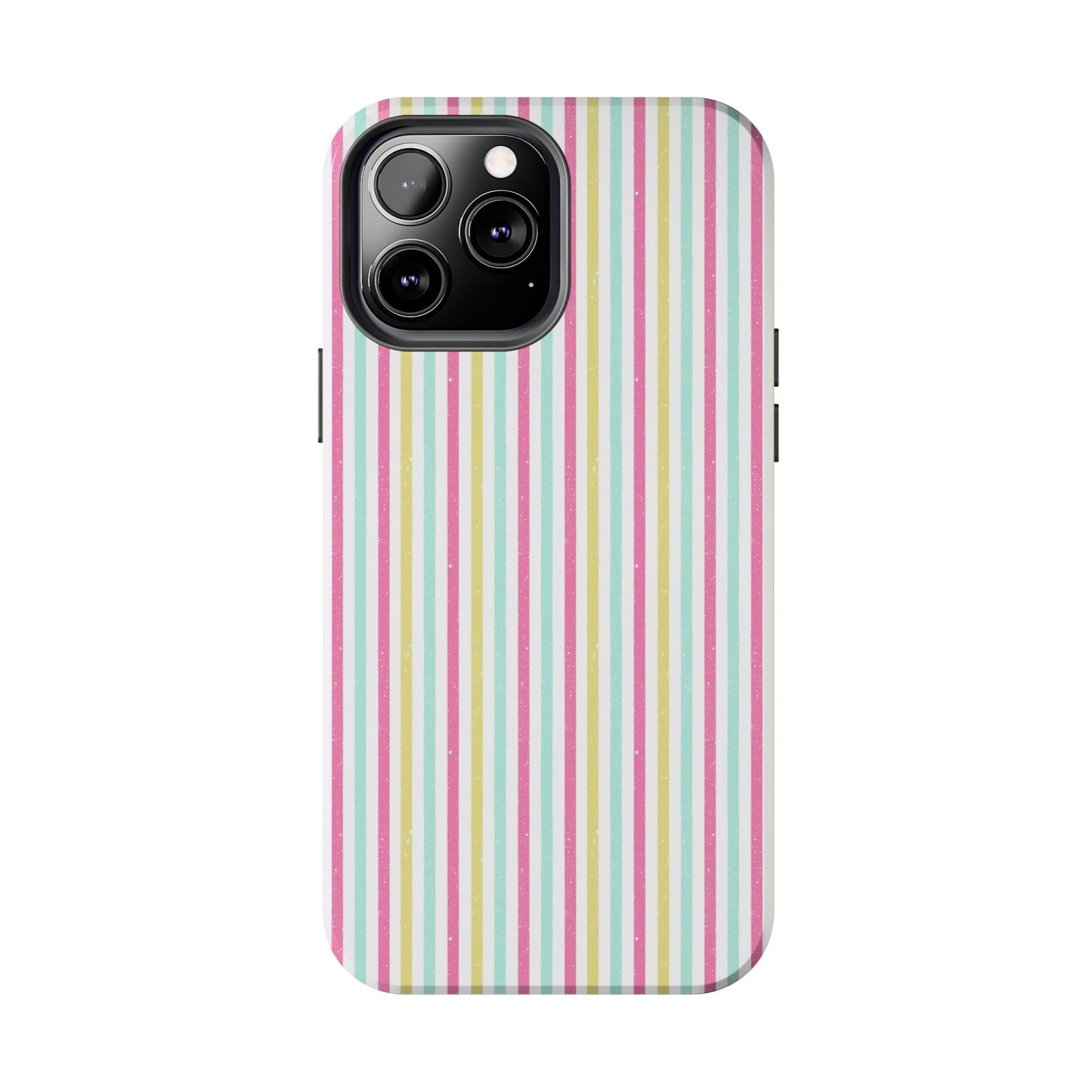 Pastel Christmas Stripes on White Tough Phone Cases