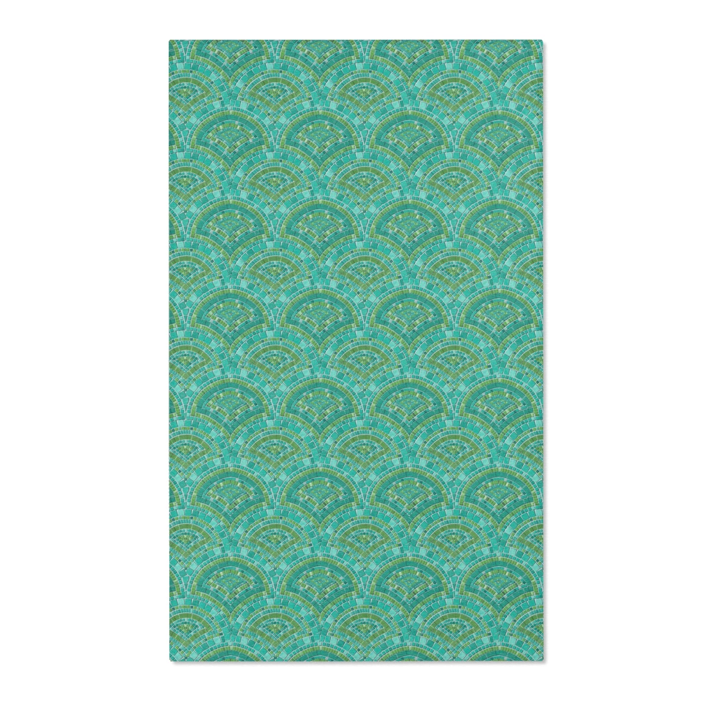 Hibiscus Garden Tiled Scallops Area Rugs