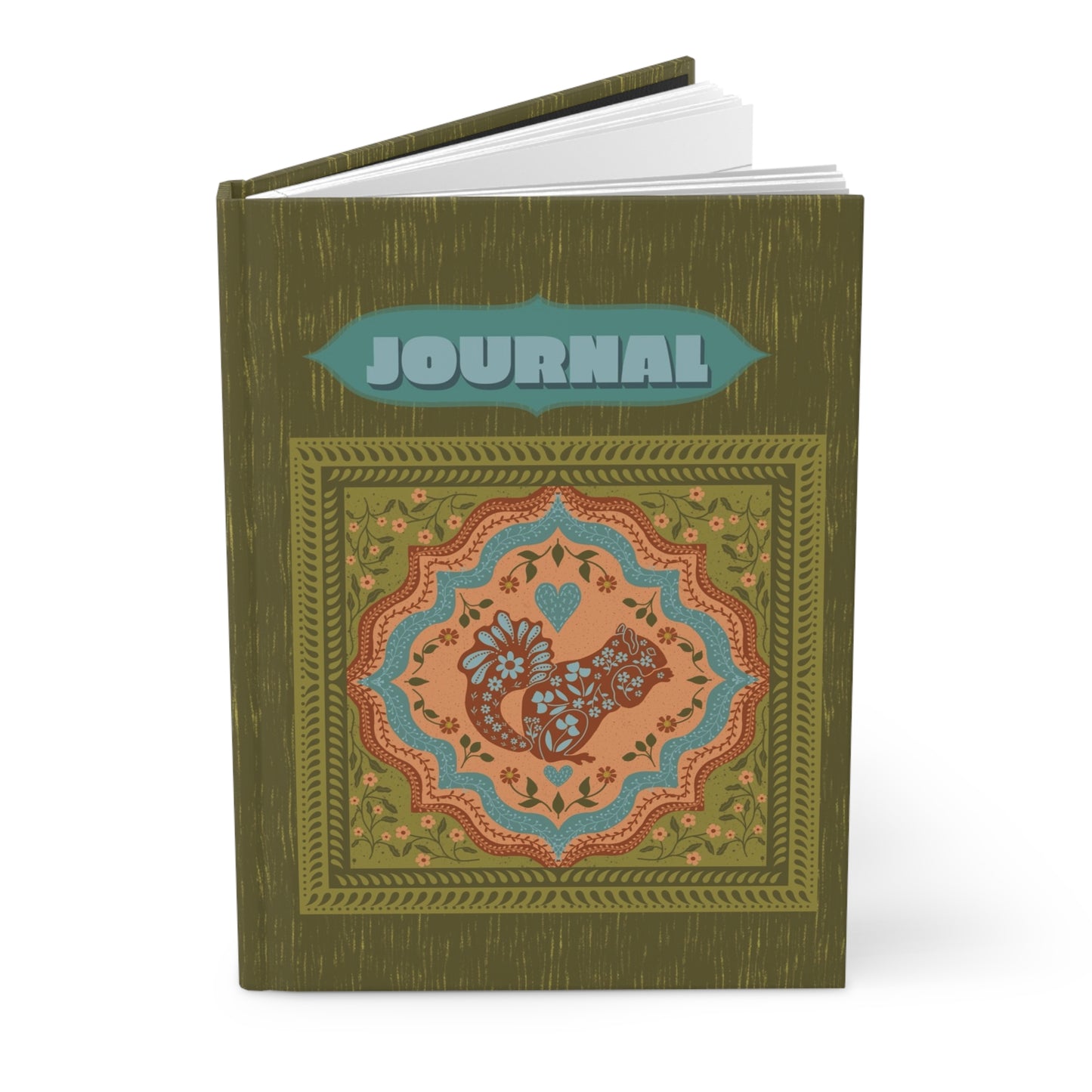 Scandi Woodland Squirrel Hardcover Journal