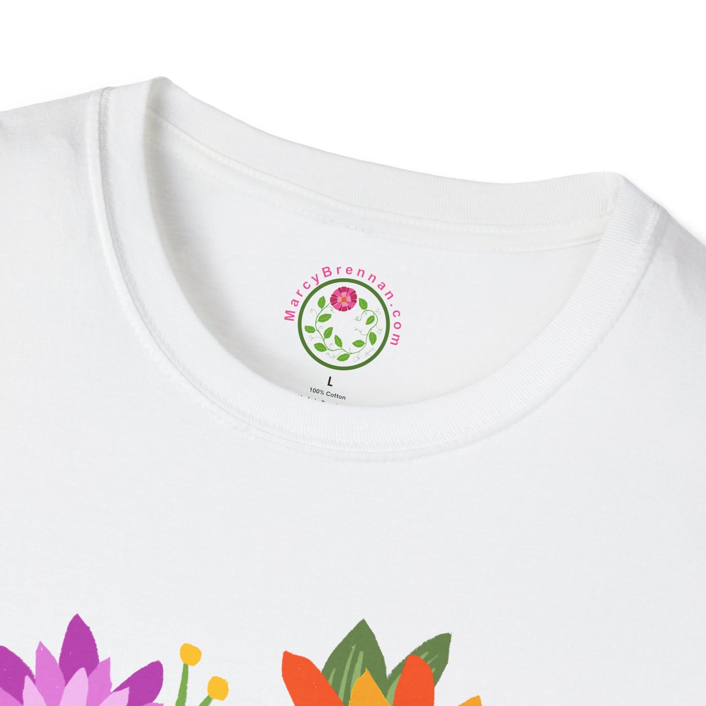 Heart-Shaped Flower Bouquet Softstyle T-Shirt