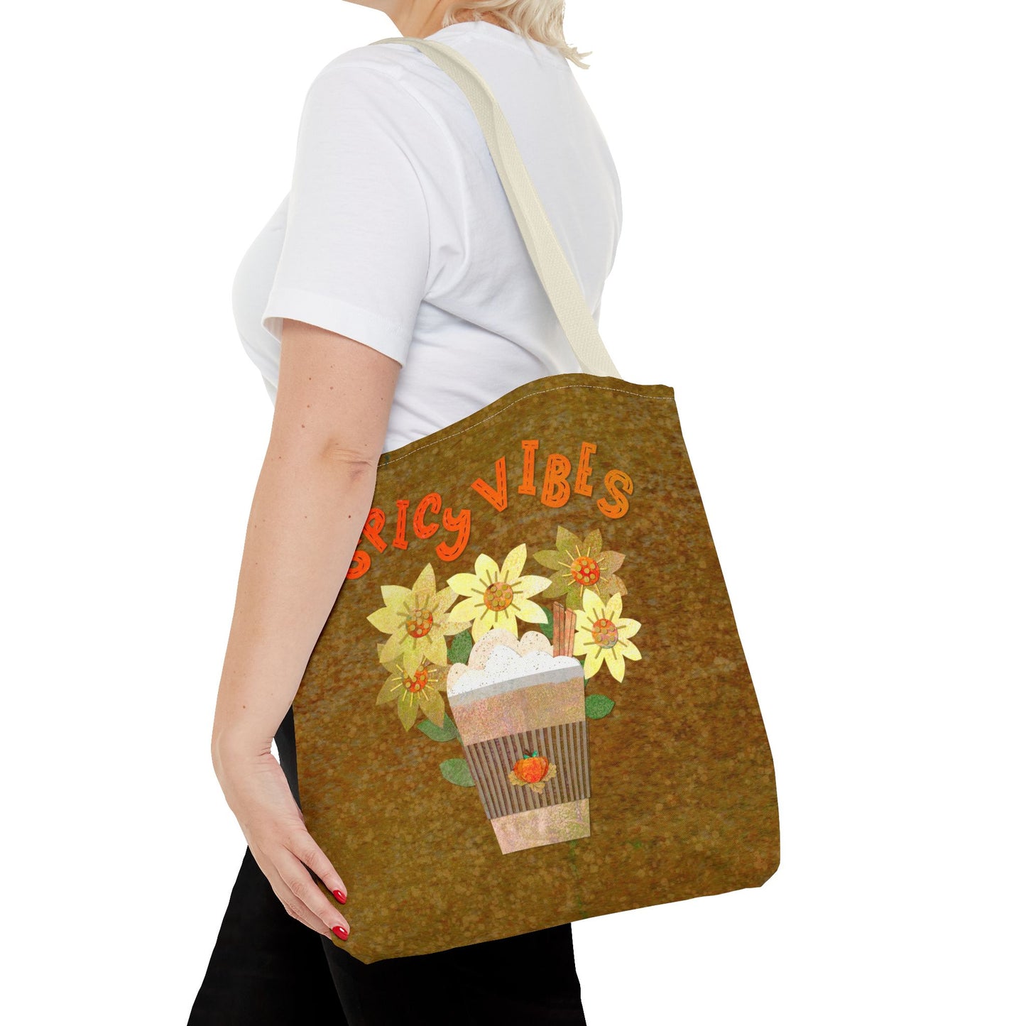 Spicy Vibes Latte Collage Tote Bag