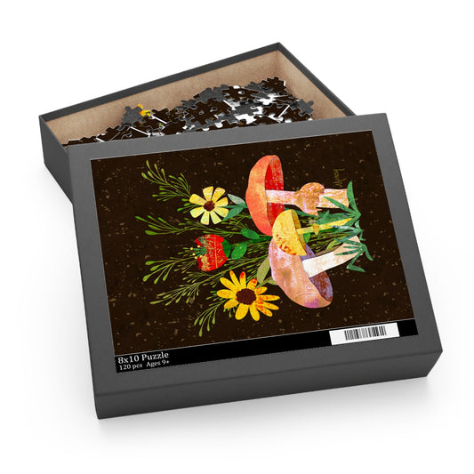 Shrooms n Fleurs Jigsaw Puzzle — 120/252/500-Piece