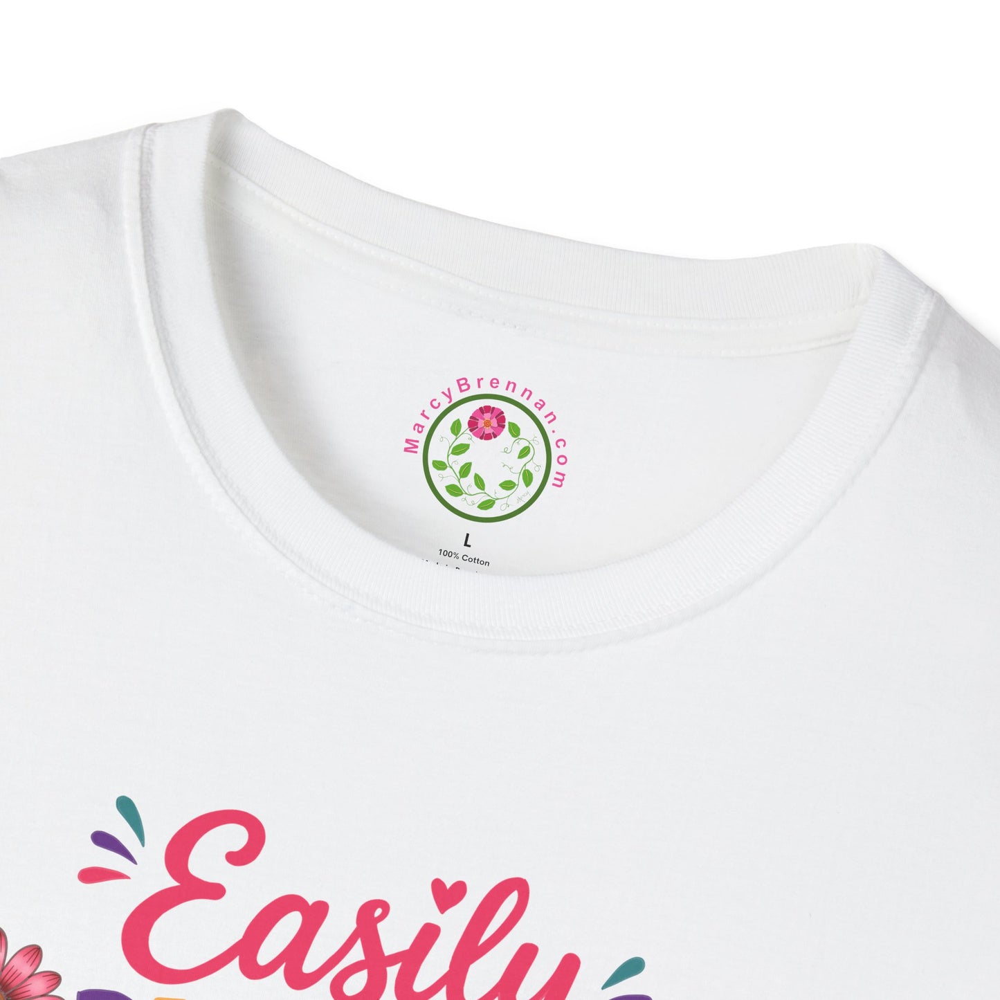 Coloring Books T-Shirt — "Easily Distracted by Coloring Books" Floral Design