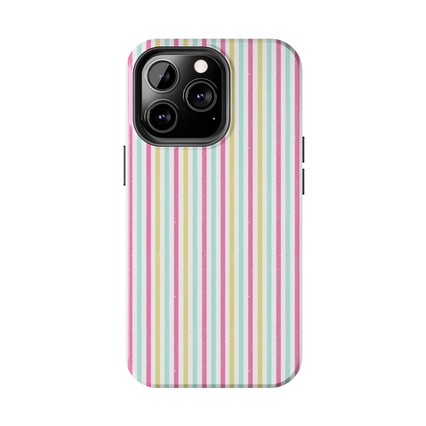 Pastel Stripes on White Tough Phone Cases