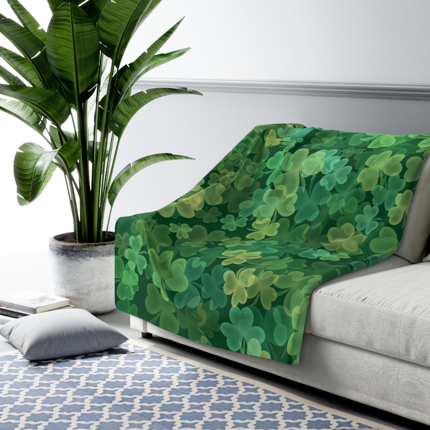 Shamrocks Sherpa Fleece Blanket