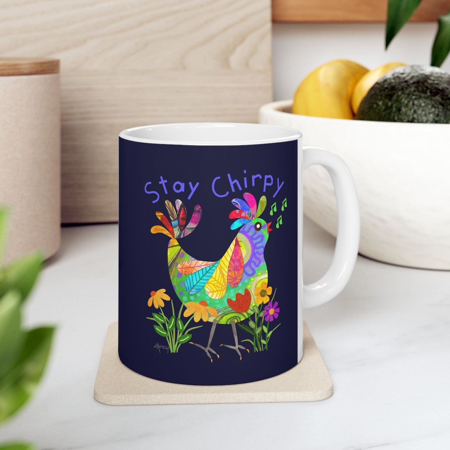 Kooky Bird Collage Ceramic Mug 11oz & 15oz