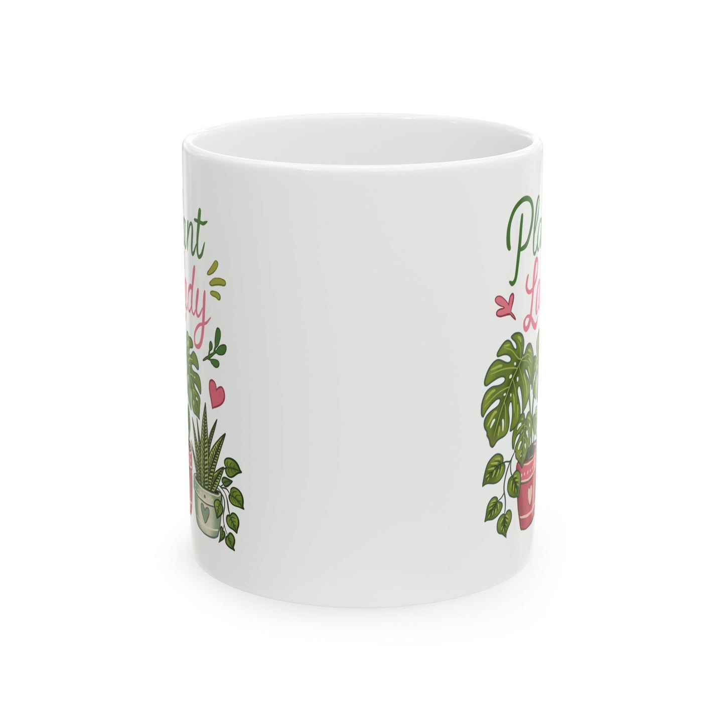 Plant Lady Ceramic Mug — Botanical Coffee Tea Cup (11oz & 15oz)