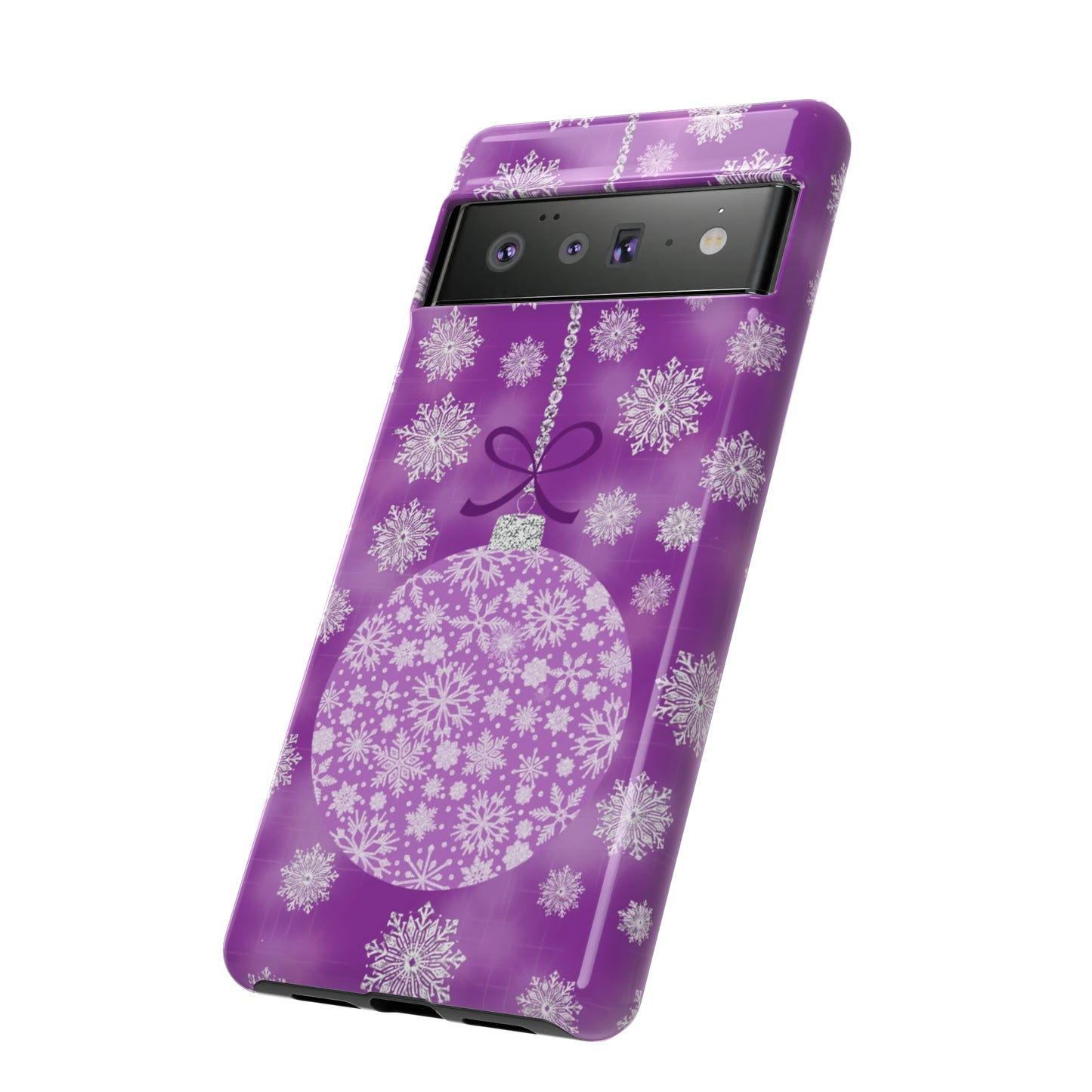 Glittering Snowflake Bauble in Purples Tough Cases