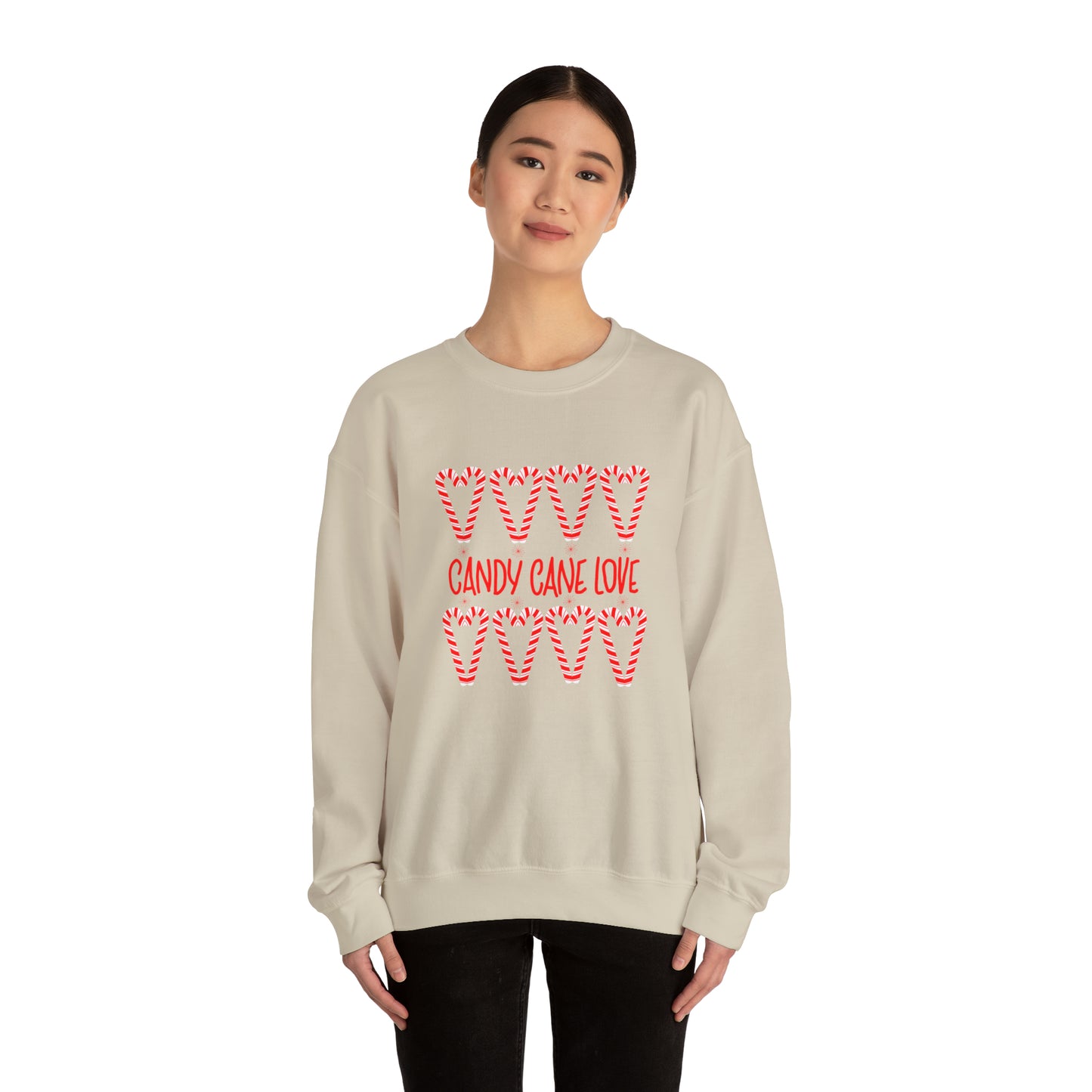 Candy Cane Hearts Unisex Heavy Blend™ Crewneck Sweatshirt