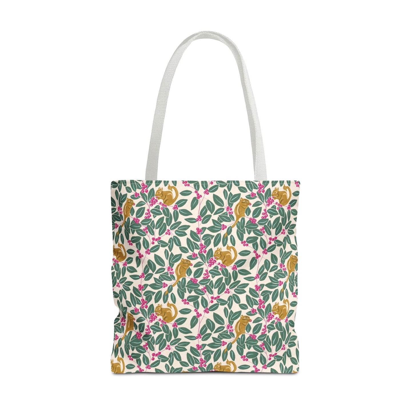 Wintergreen and Chipmunks Tote Bag