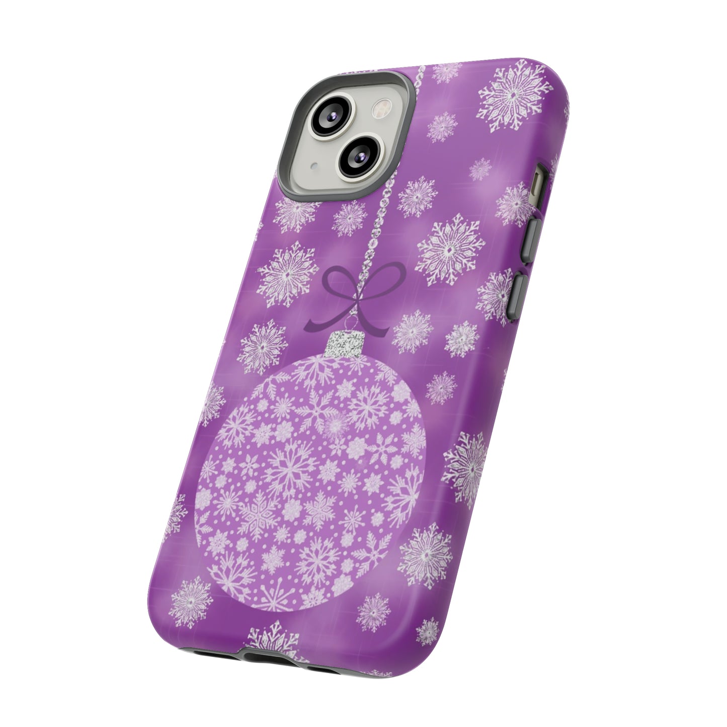 Glittering Snowflake Bauble in Purples Tough Cases