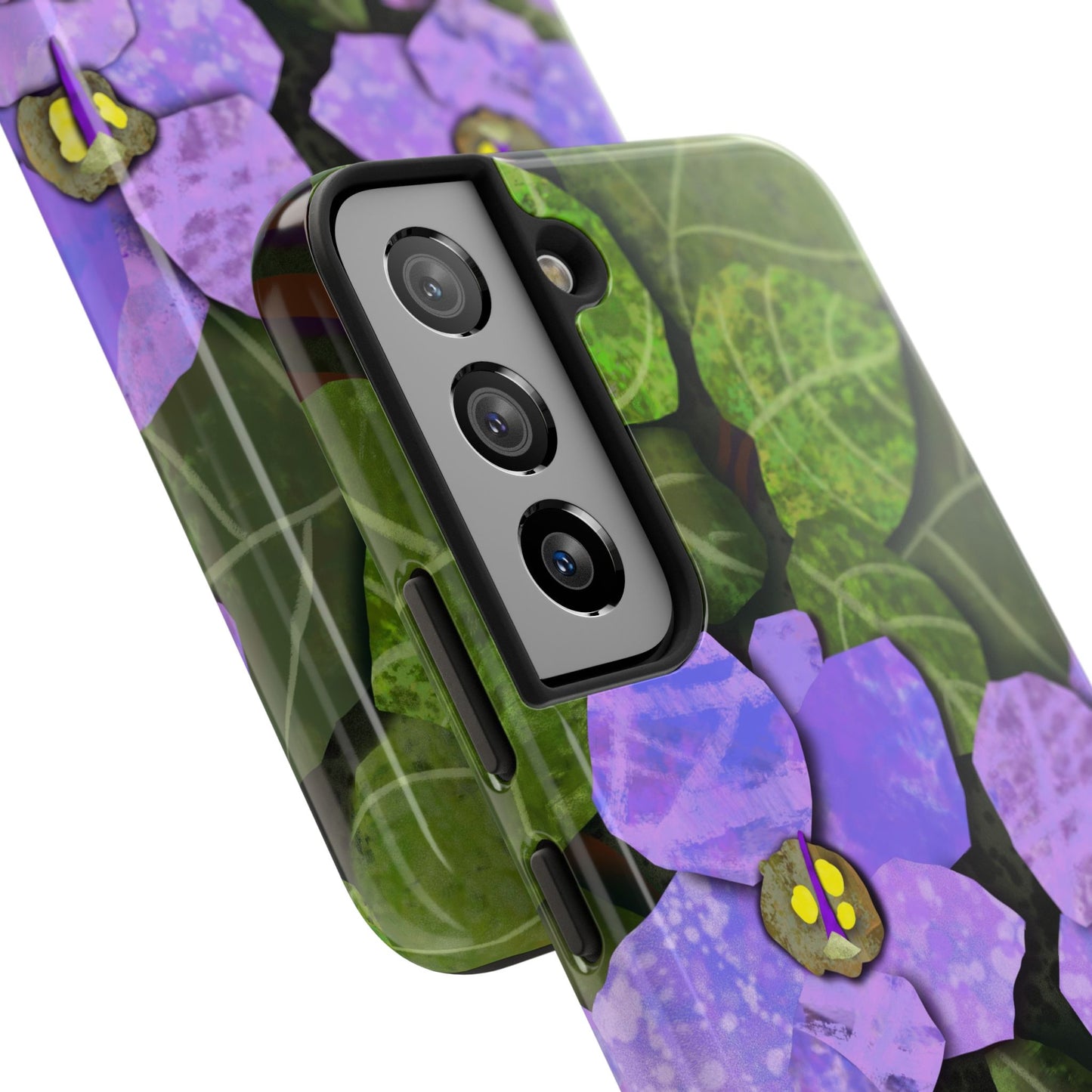 African Violets Collage Art Tough Phone Cases