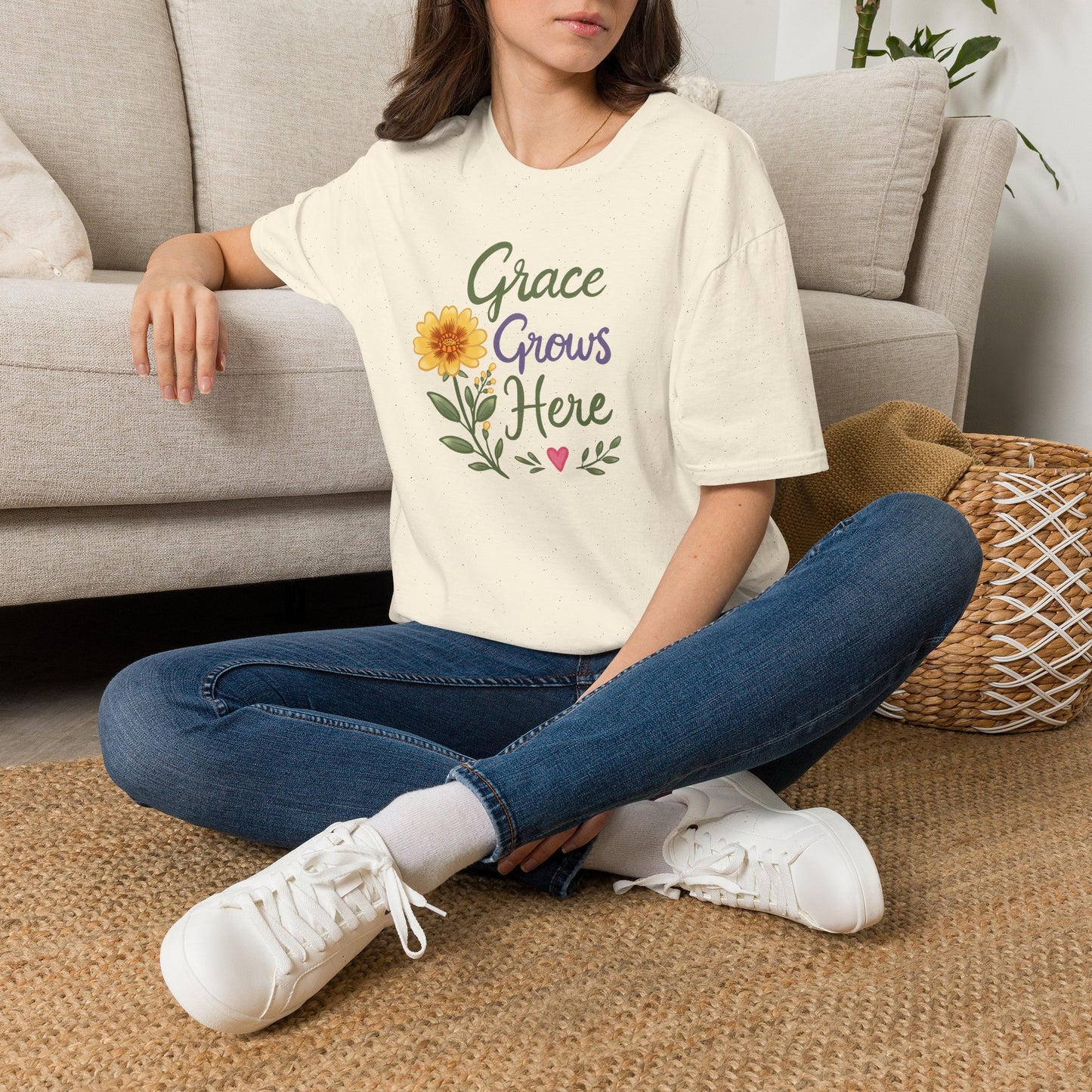 Grace Grows Here Floral T-Shirt
