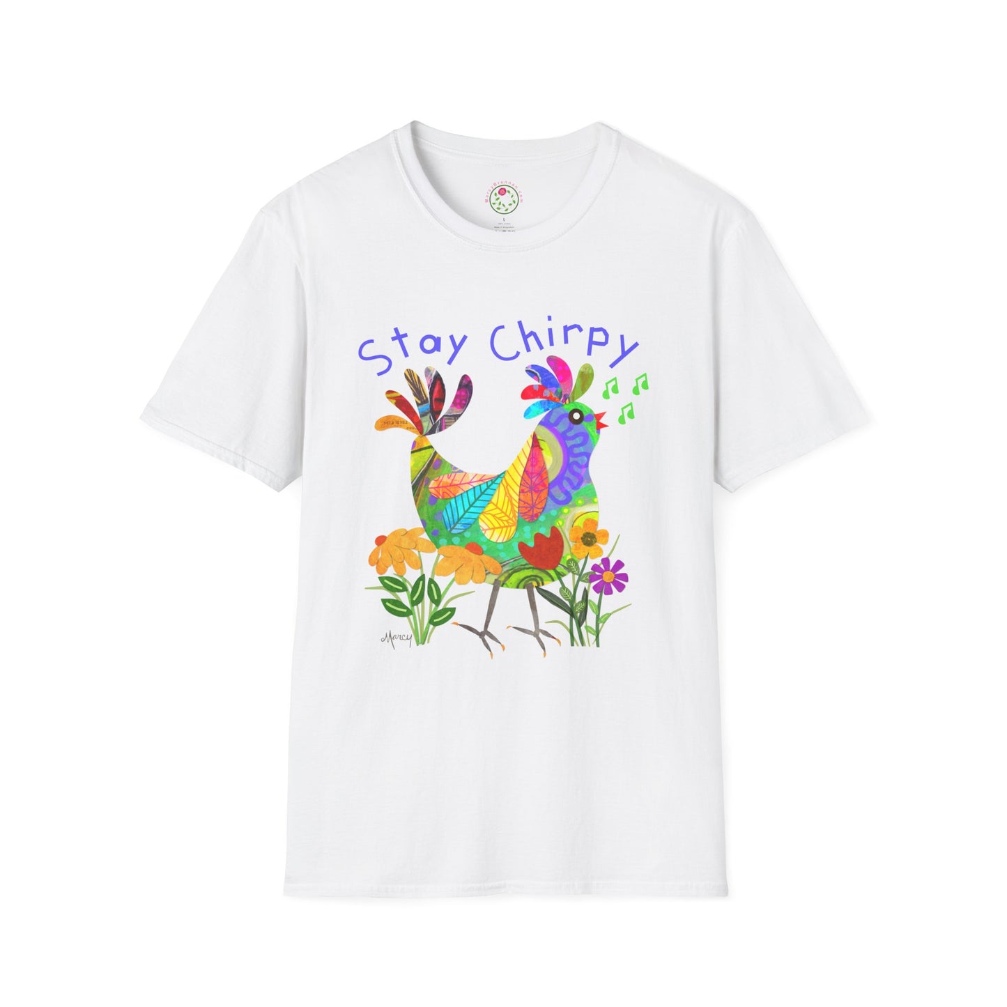Kooky Bird Collage Collage Softstyle T-Shirt