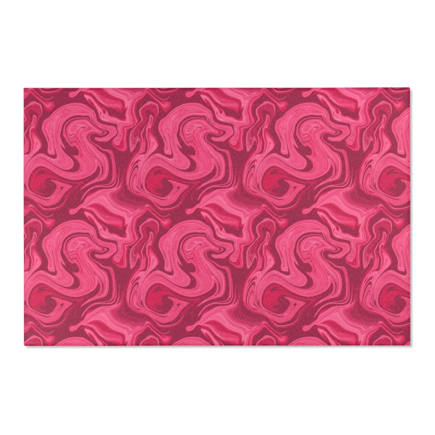 Hibiscus Garden Rosy Swirls Area Rugs