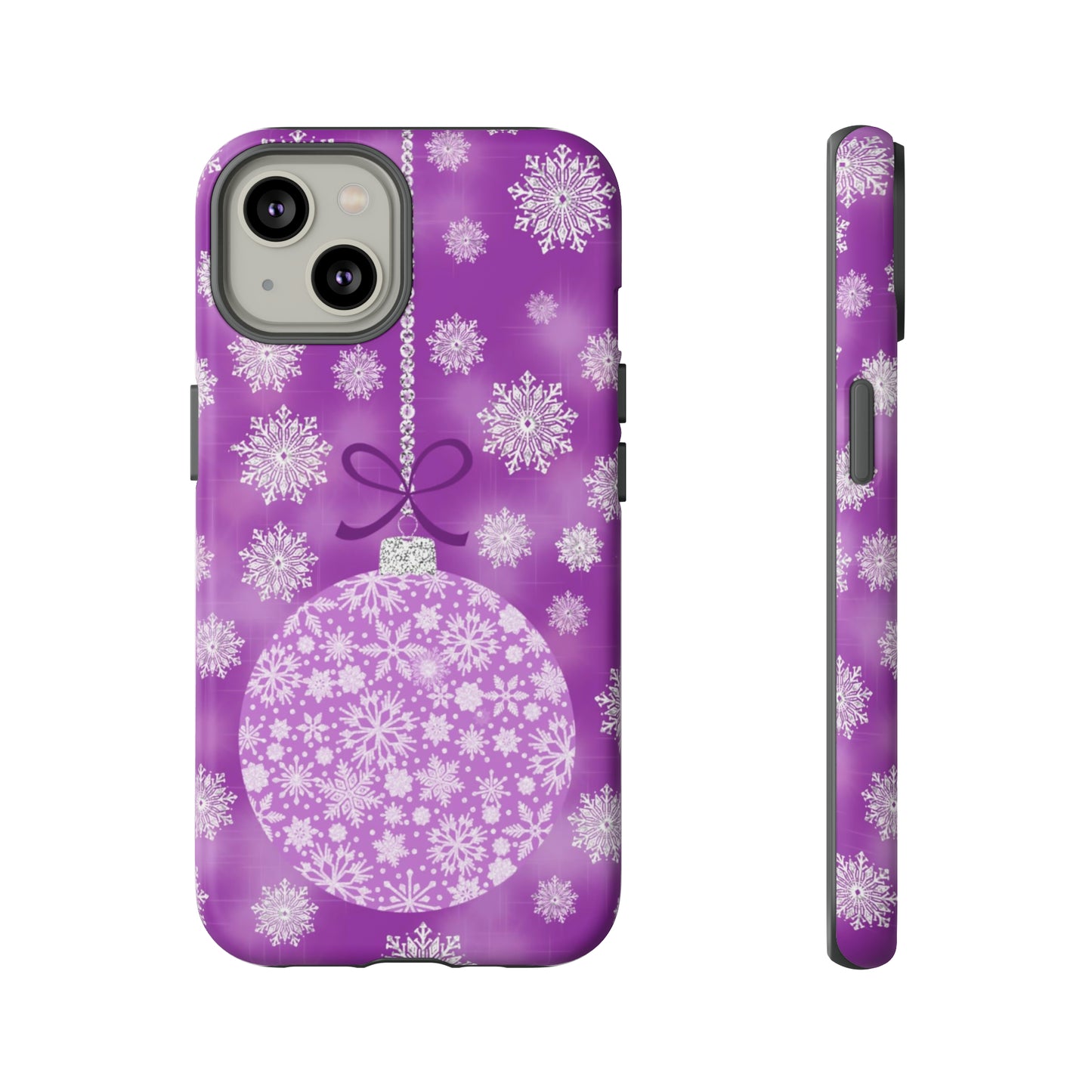 Glittering Snowflake Bauble in Purples Tough Cases