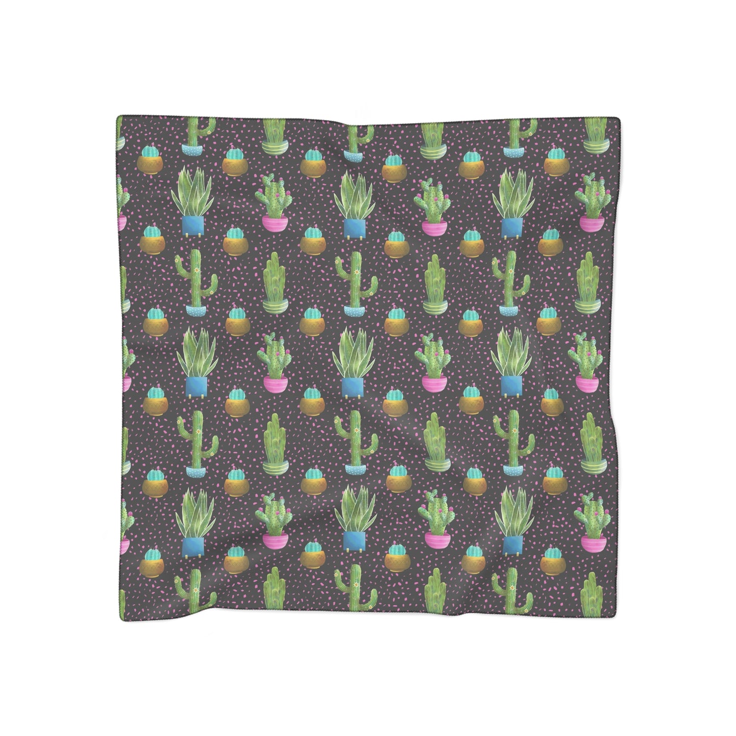 Frida Cactus Square Poly Scarf