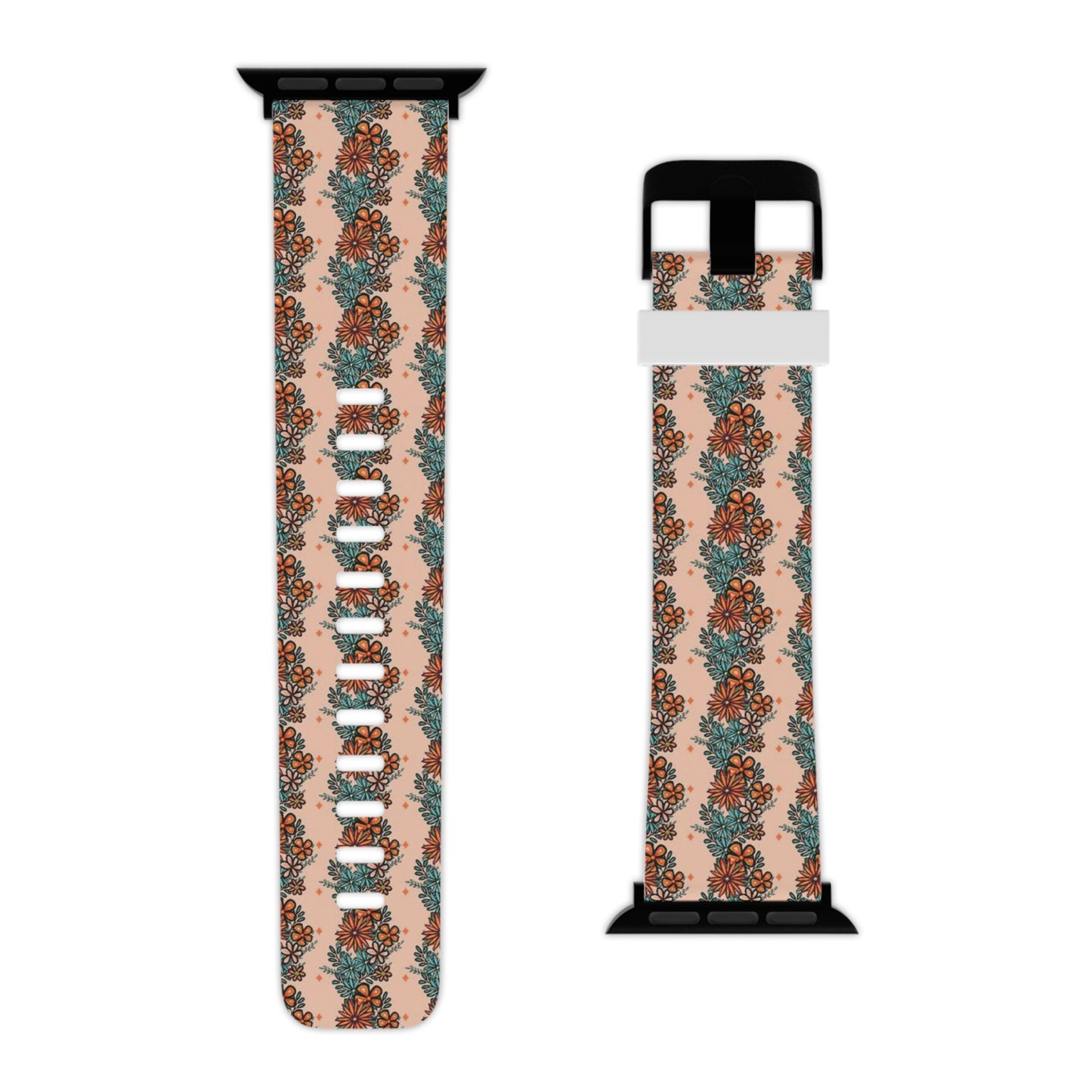 Daisy Bouquet Stripes Watch Band for Apple Watch