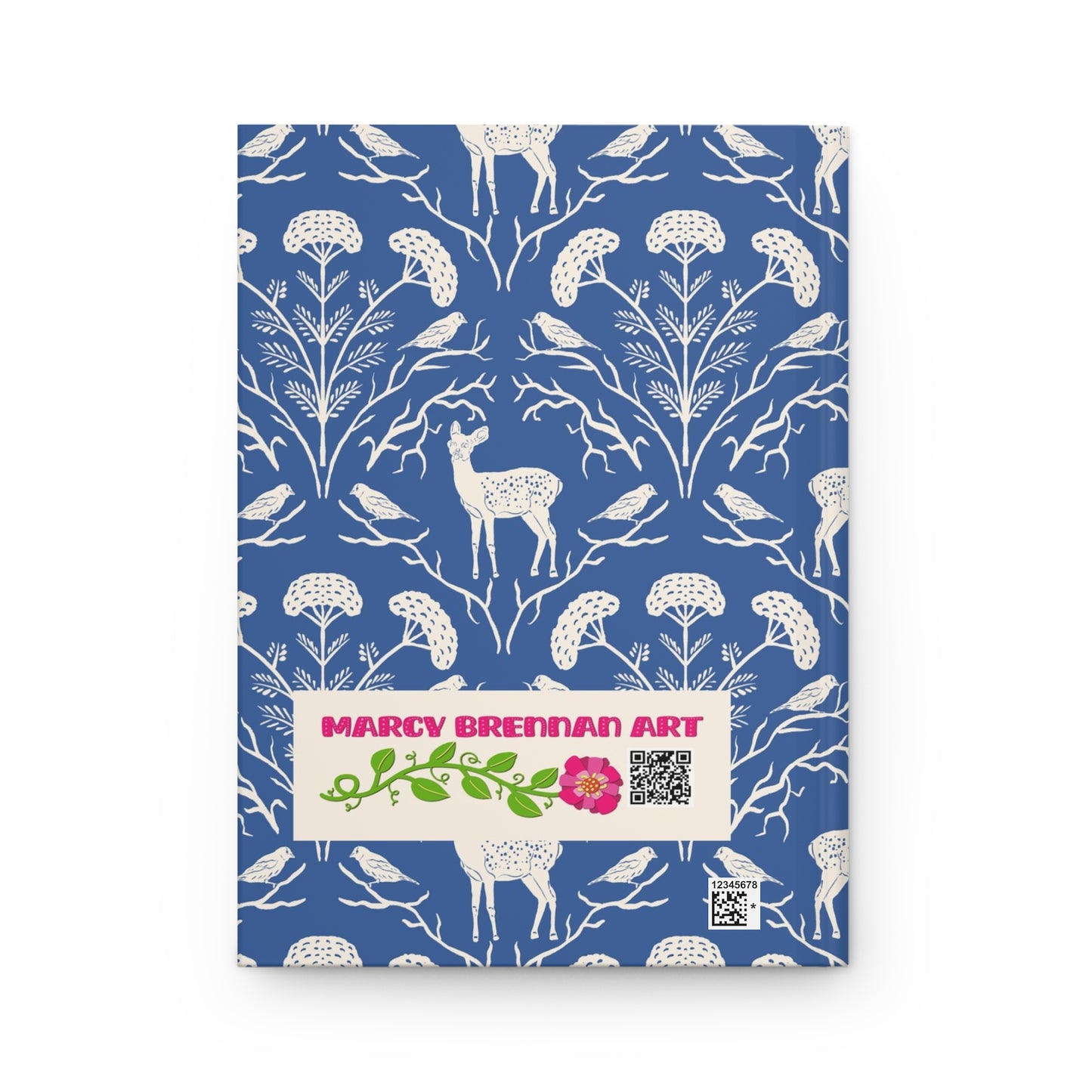 Yarrow, Deer and Goldfinches Hardcover Journal Matte