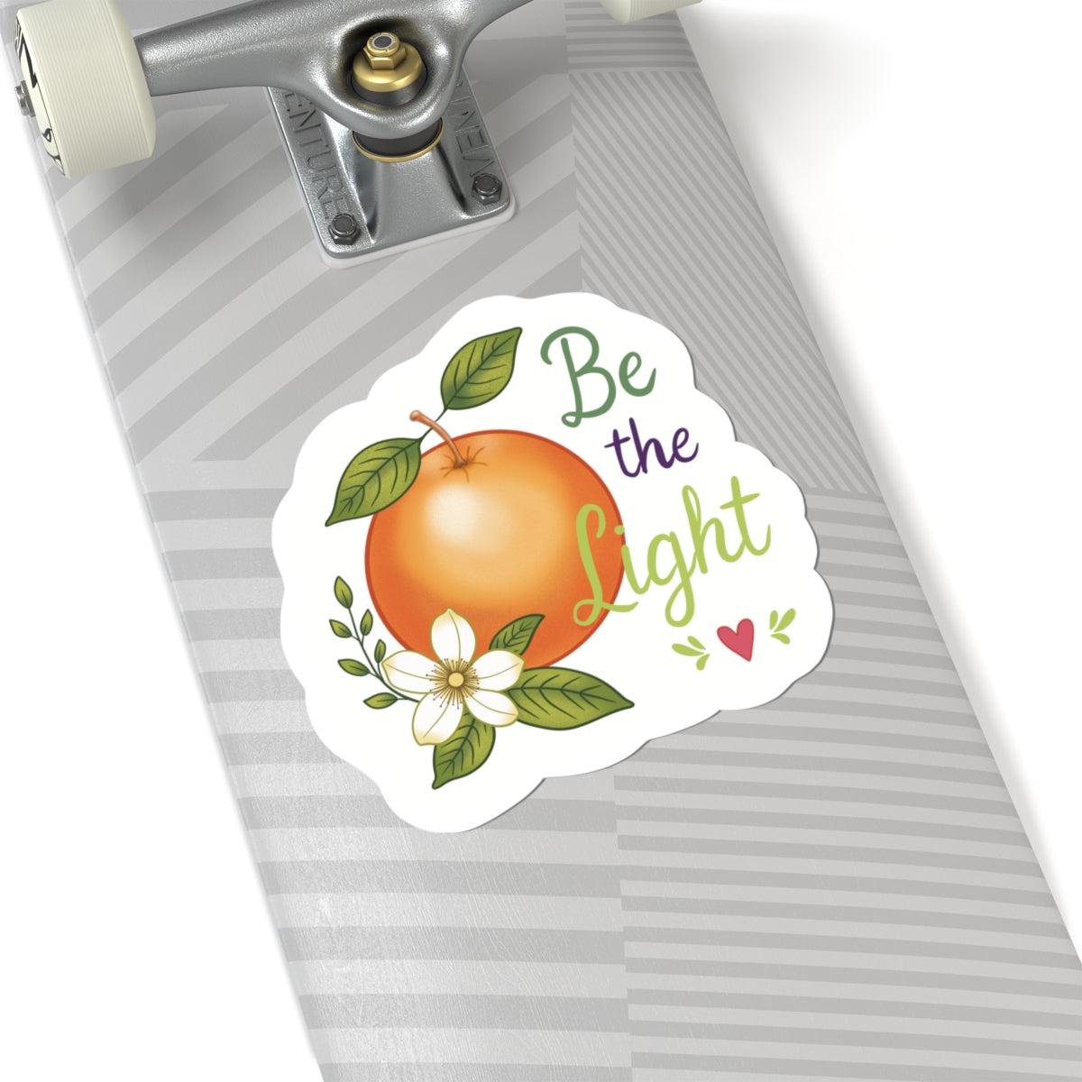 Be the Light Orange Sticker — Inspirational Kiss-Cut Sticker