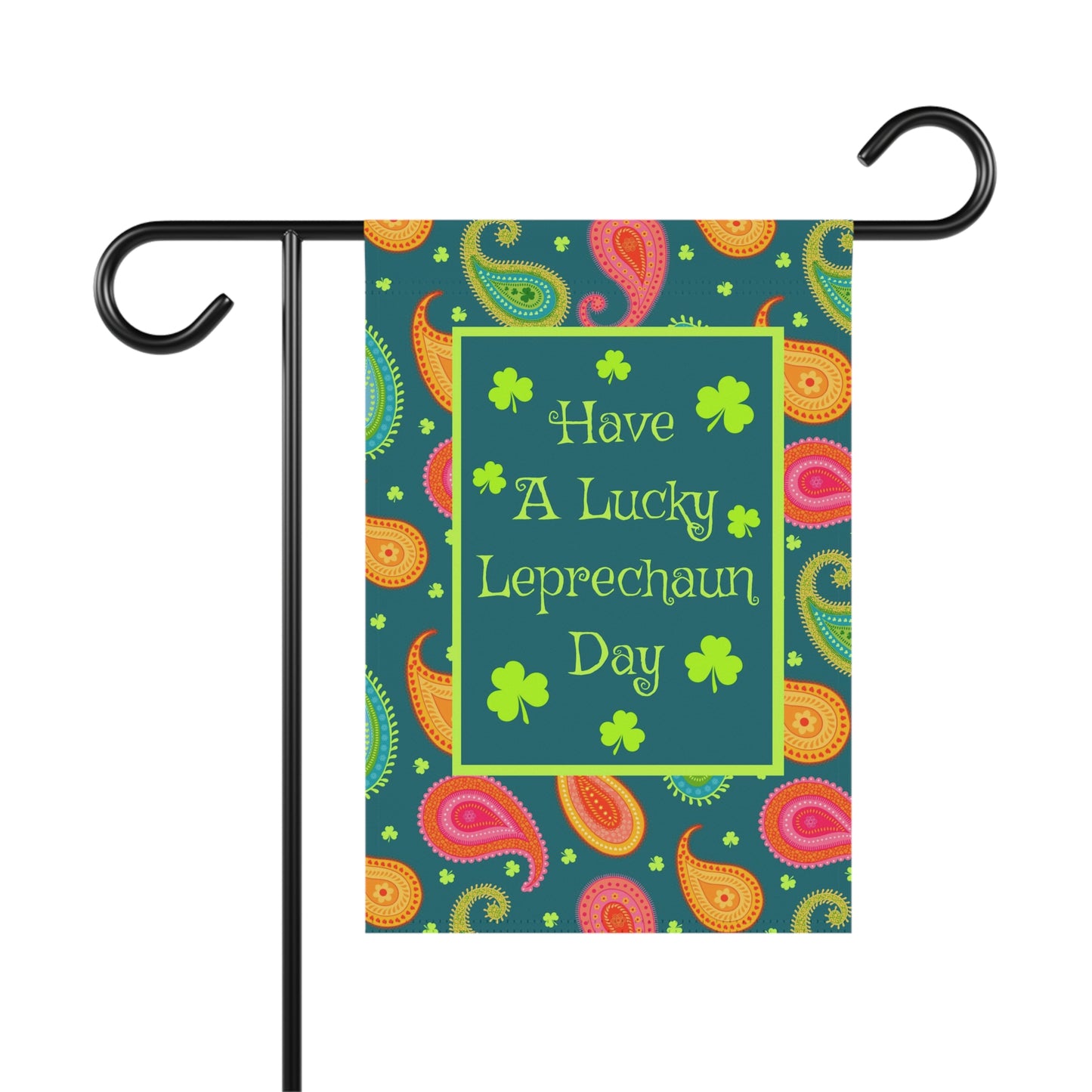 Have a Lucky Leprechaun Day Paisley Garden Banner