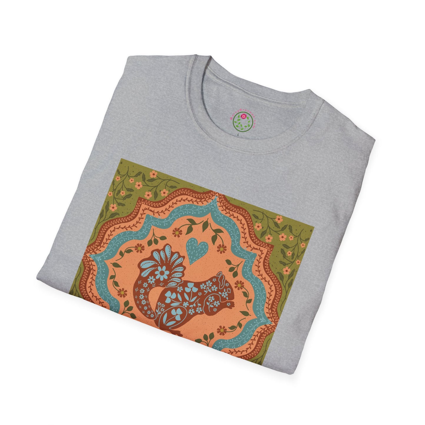 Scandi Woodland Squirrel Softstyle T-Shirt