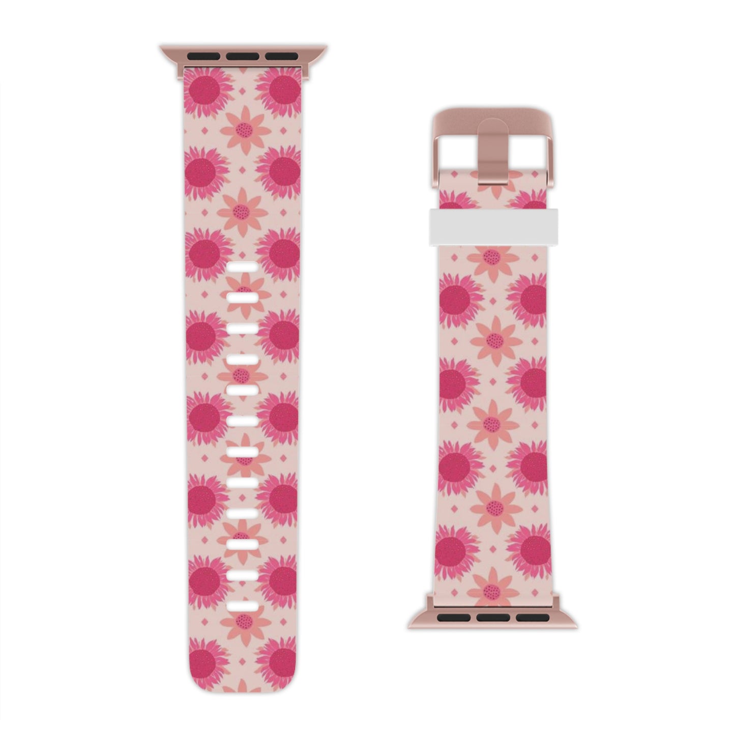 Retro Pink Sunflowers Watch Band for Apple Watch