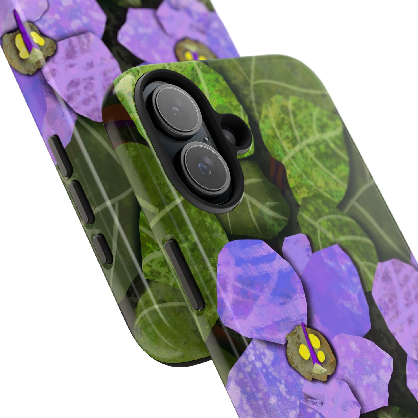 African Violets Collage Art Tough Phone Cases