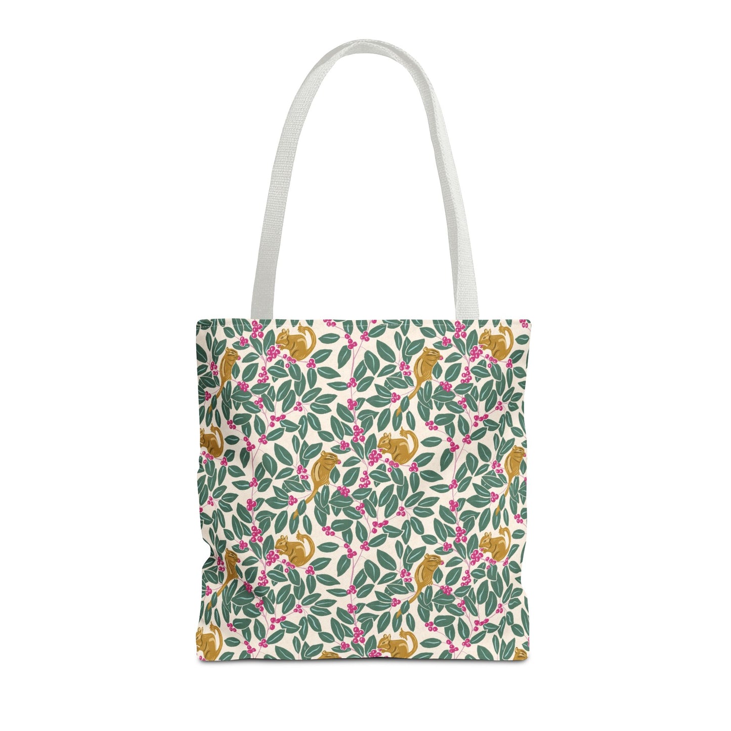 Wintergreen and Chipmunks Tote Bag