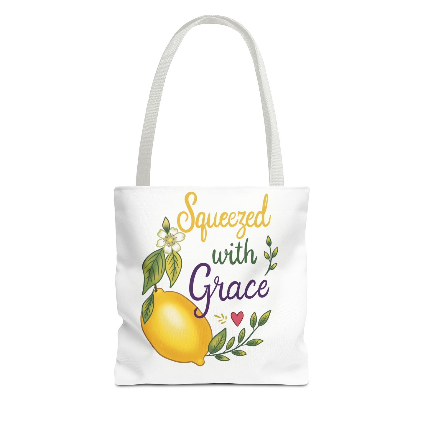 Squeezed with Grace Lemon Tote Bag — Floral Fruit Market Shopping Tote