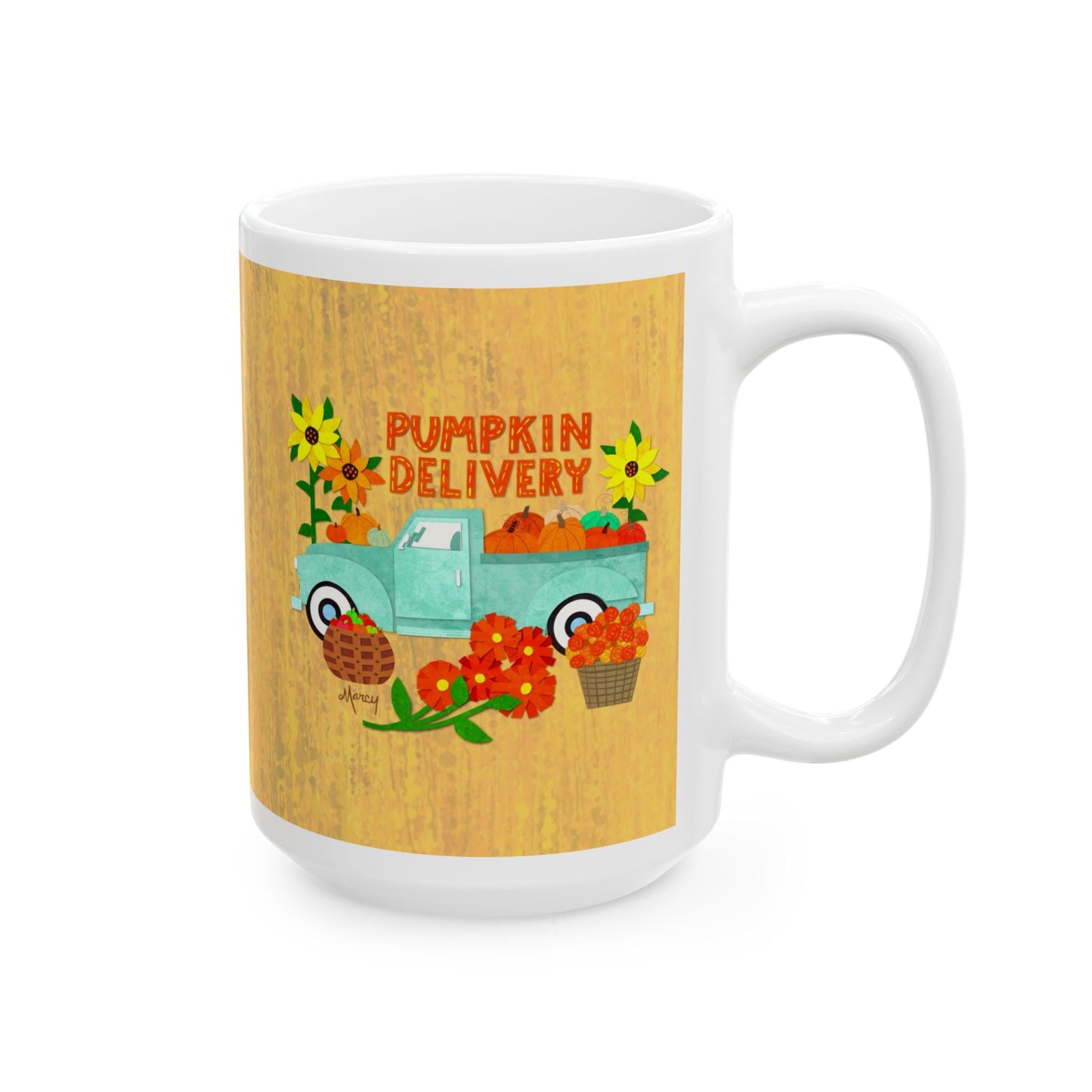 Pumpkin Delivery Collage Ceramic Mug 11oz & 15oz