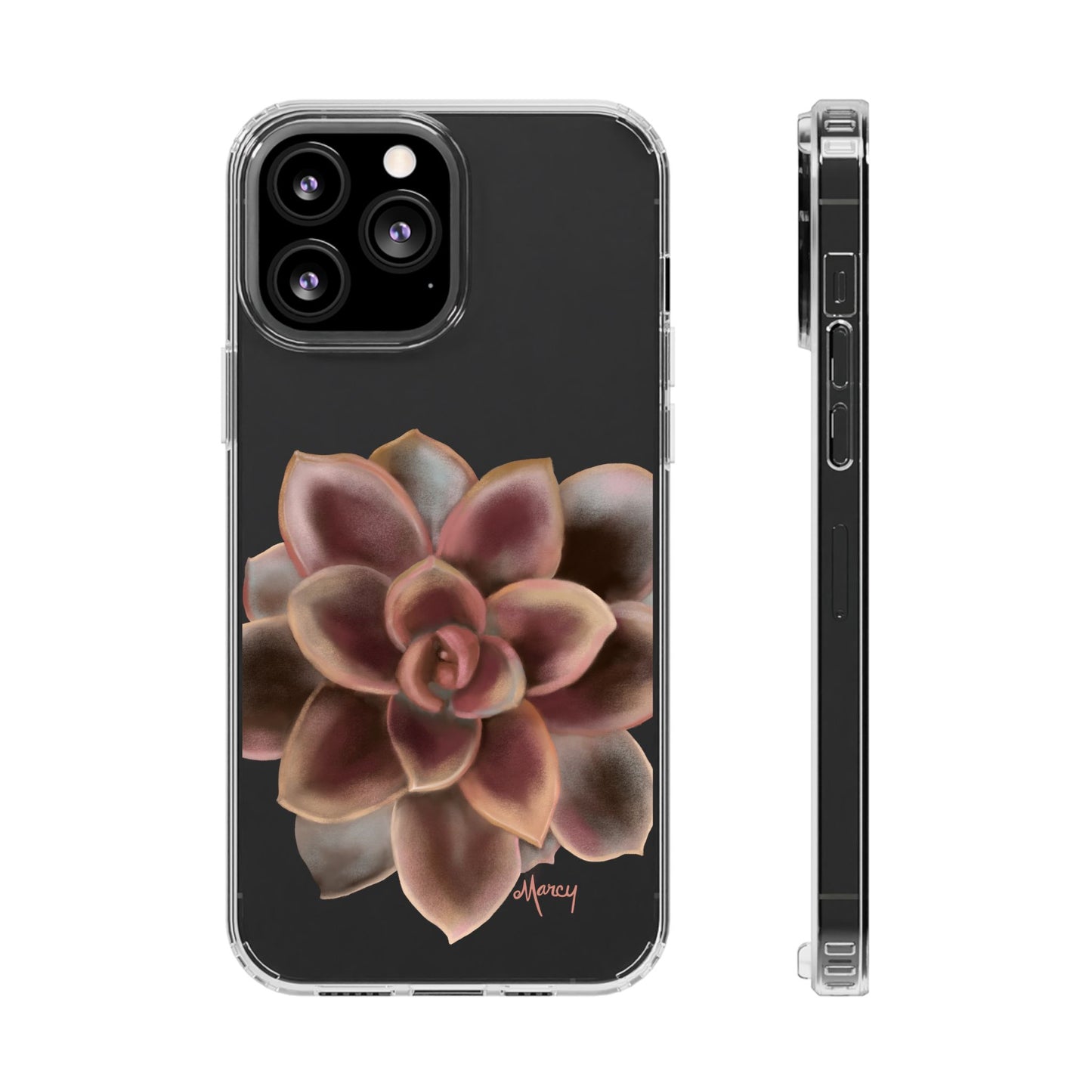 Chocolate Succulent Clear Cases